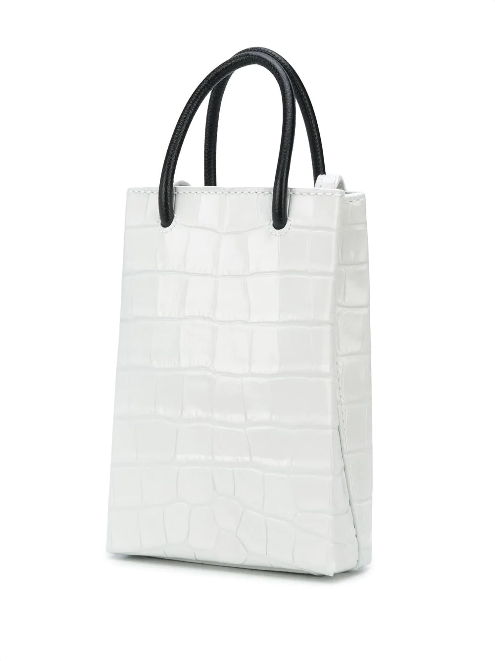 Shopping crocodile-effect tote bag - 3