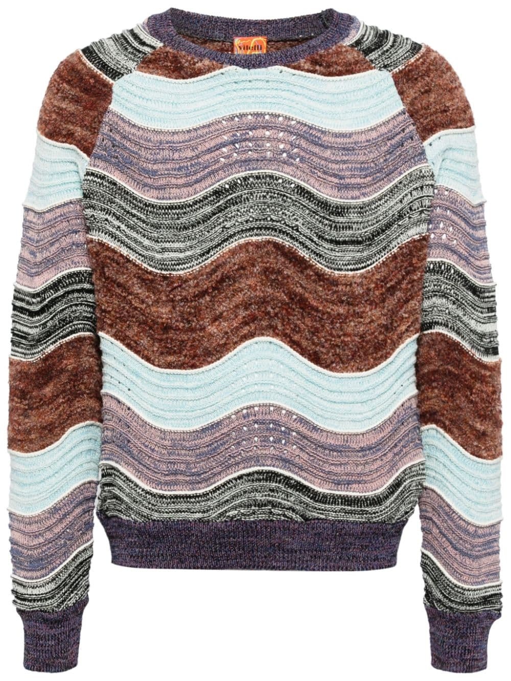 peacock-knit jumper - 1