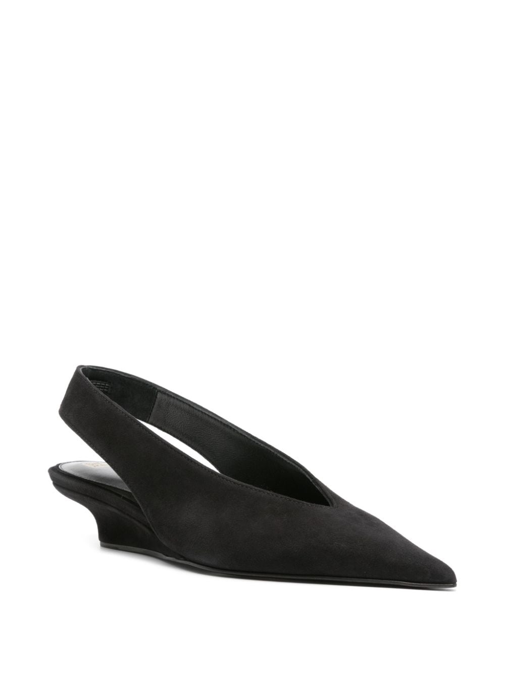 40mm The Suede Wedge-Heel slingback pumps - 2