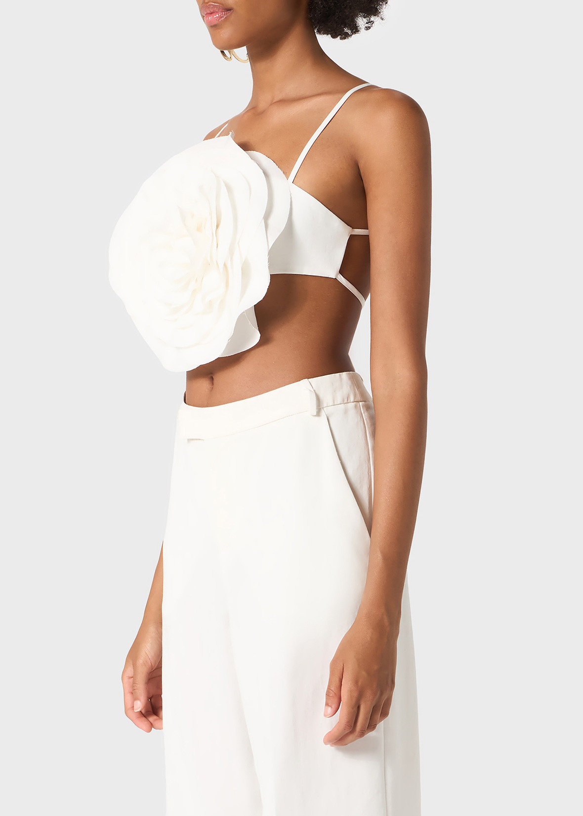 ROSE-EFFECT TOP IN GABARDINE - 5