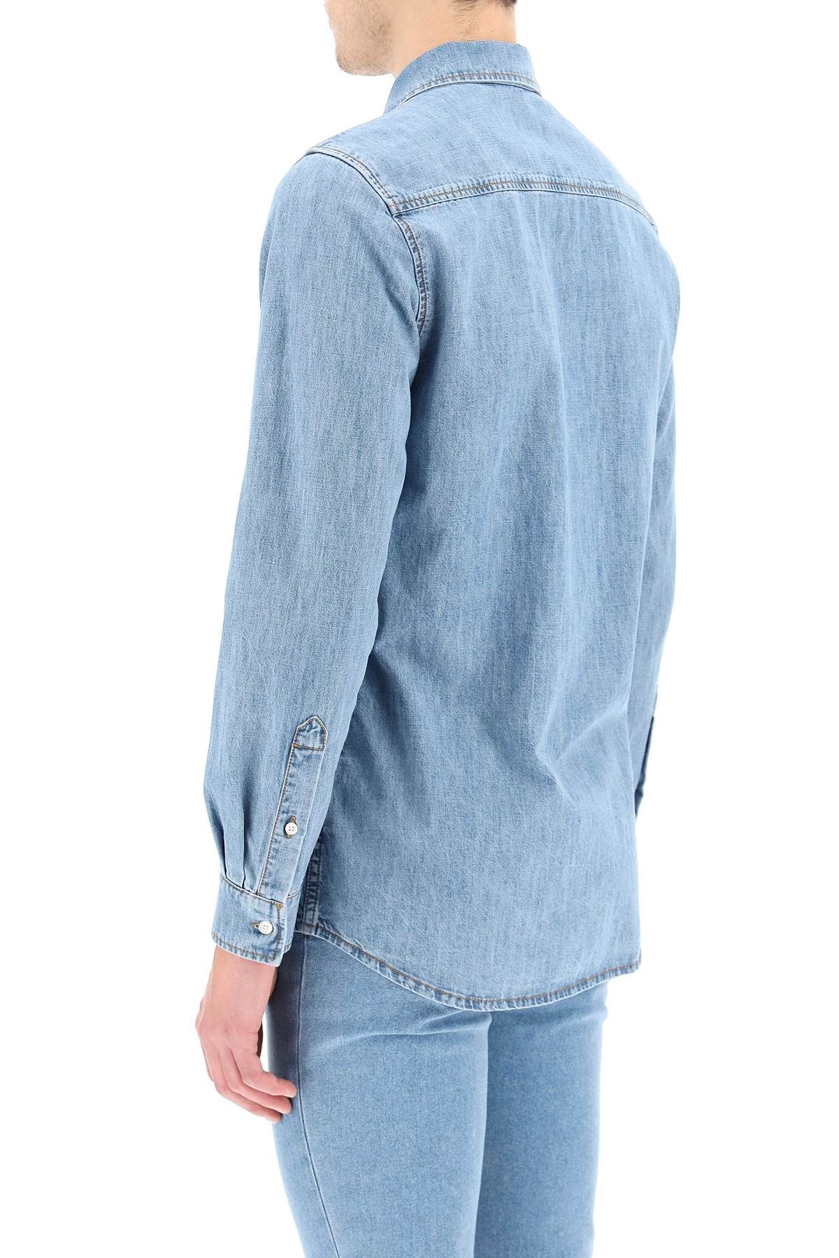 TEDDY BEAR PATCH DENIM SHIRT - 4