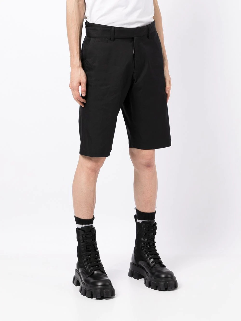 knee-length chino shorts - 3