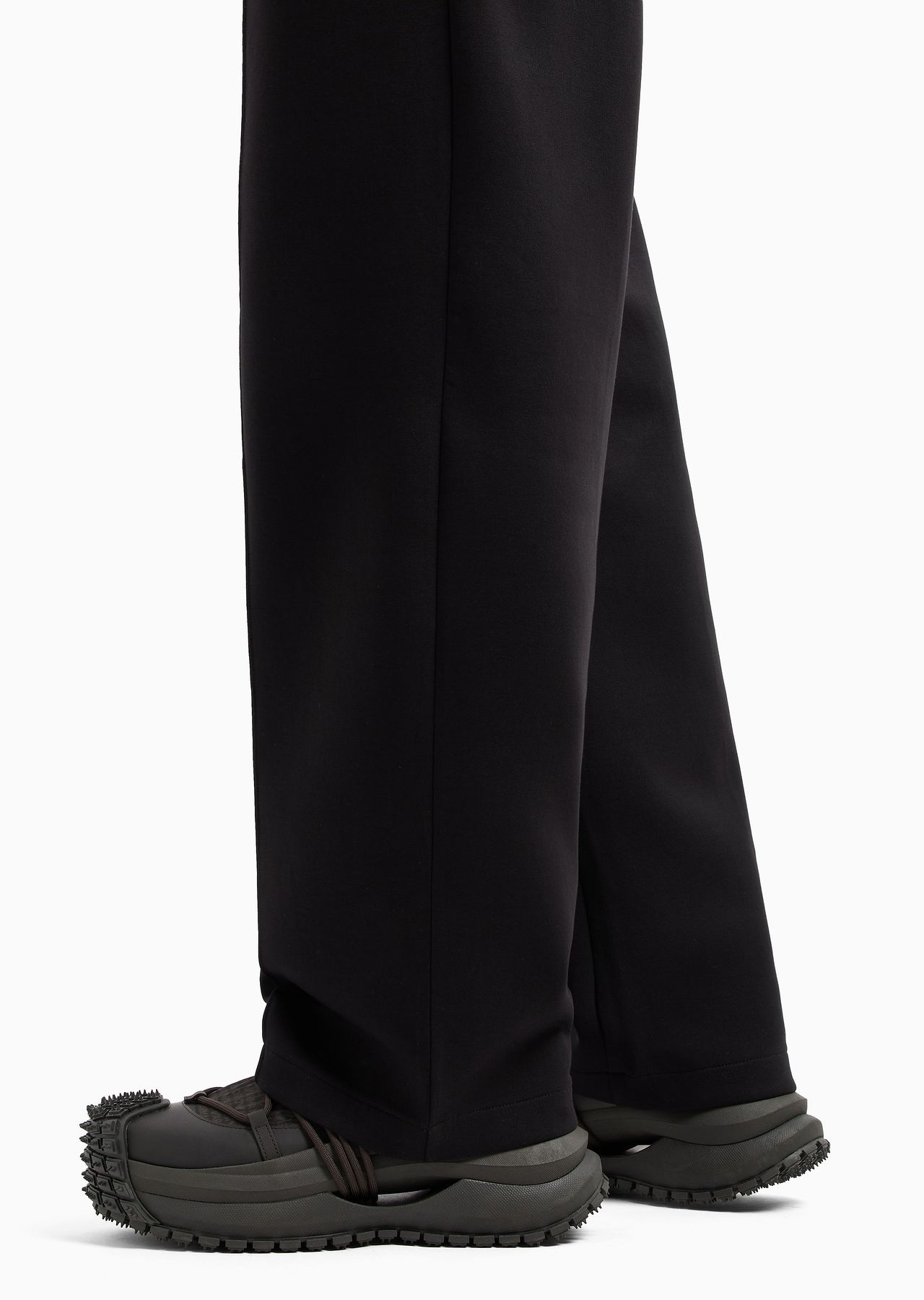 Double-jersey trousers with crease and stretch ankle cuffs - 5