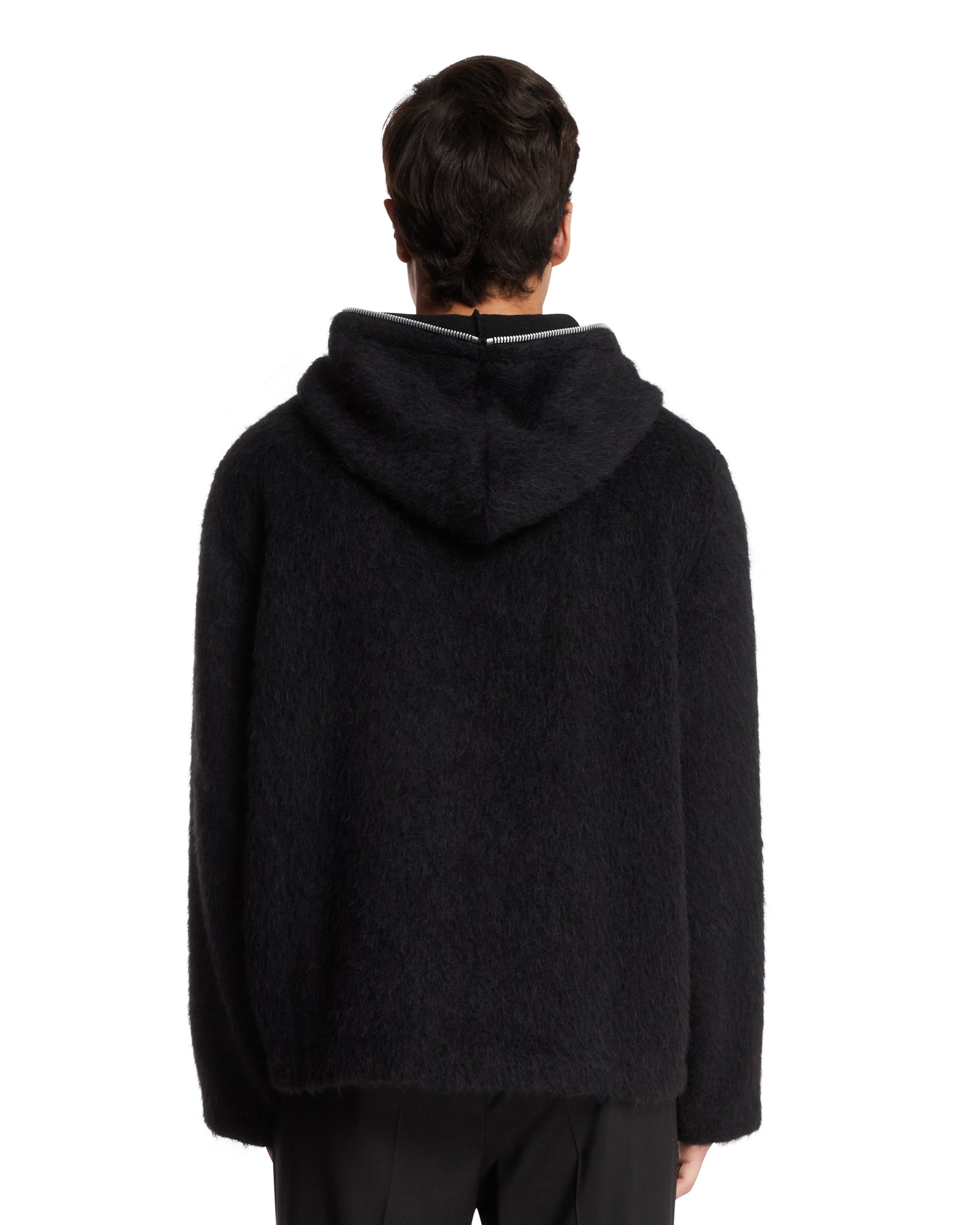 Black Wool Hoodie - 3