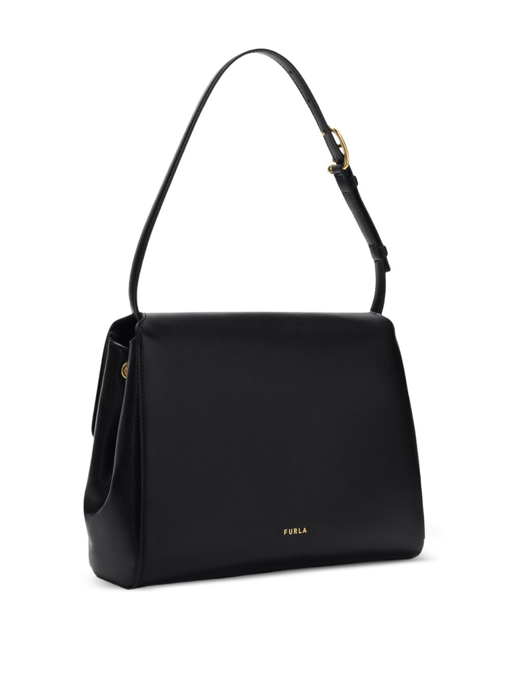 sfera-clasp leather shoulder bag - 2