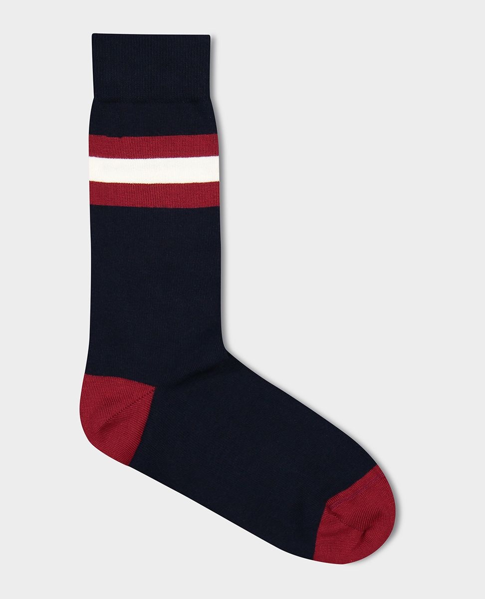 Cotton Stretch socks with contrasting stripes - 2