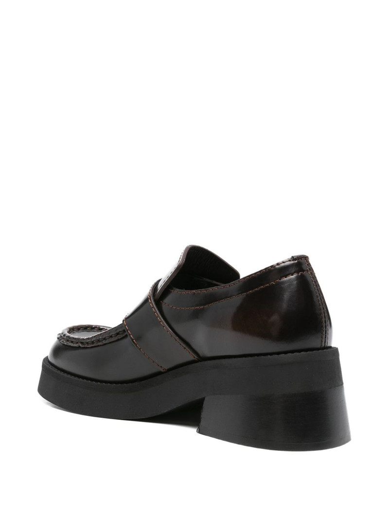 Lib leather platform loafers 3