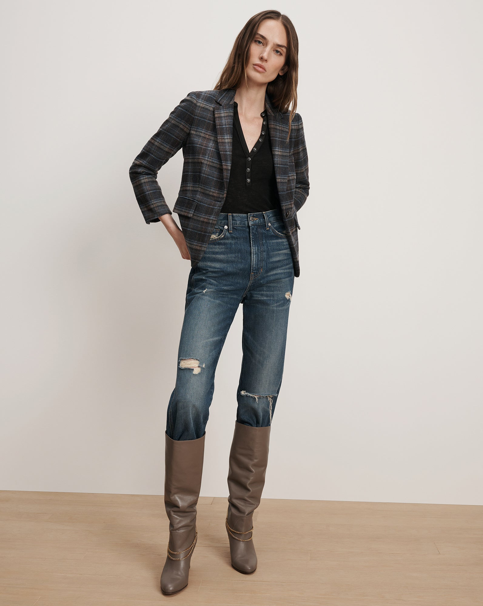 SCHOOLBOY PLAID DICKEY JACKET - 3