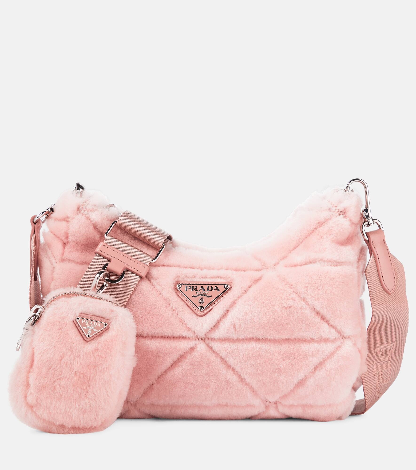 Shearling shoulder bag - 1