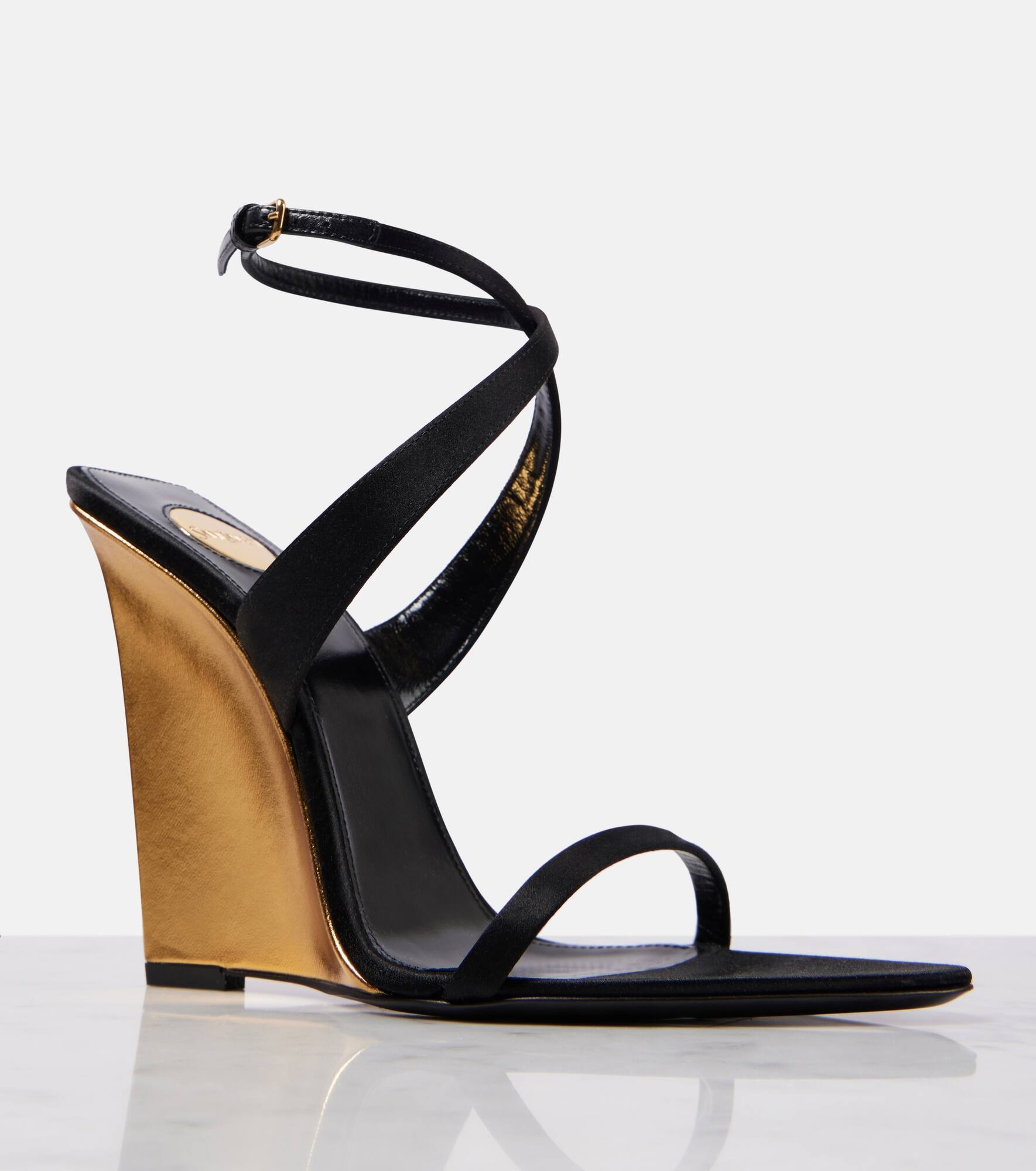 Salomé 110 satin wedge sandals - 5