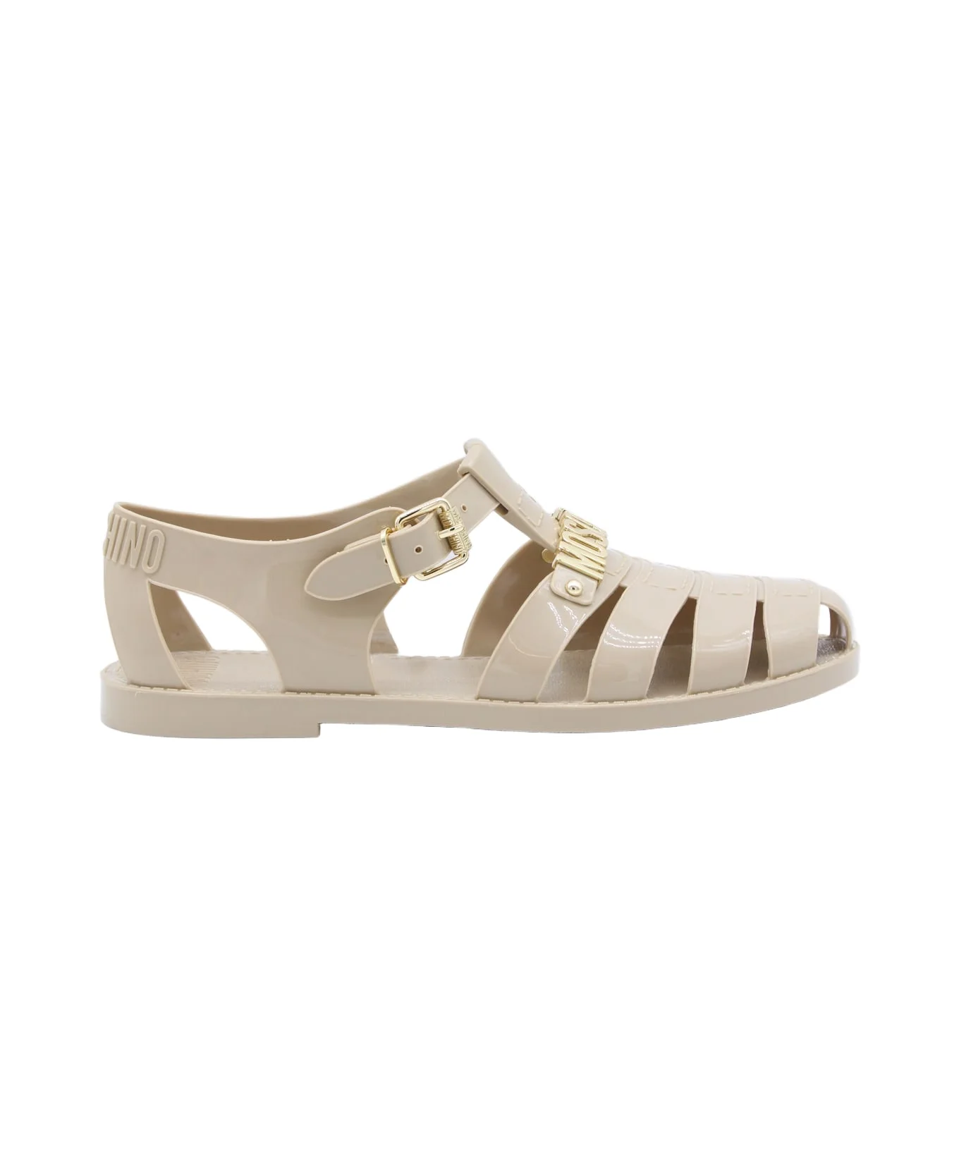 Beige Rubber Sandals - 1