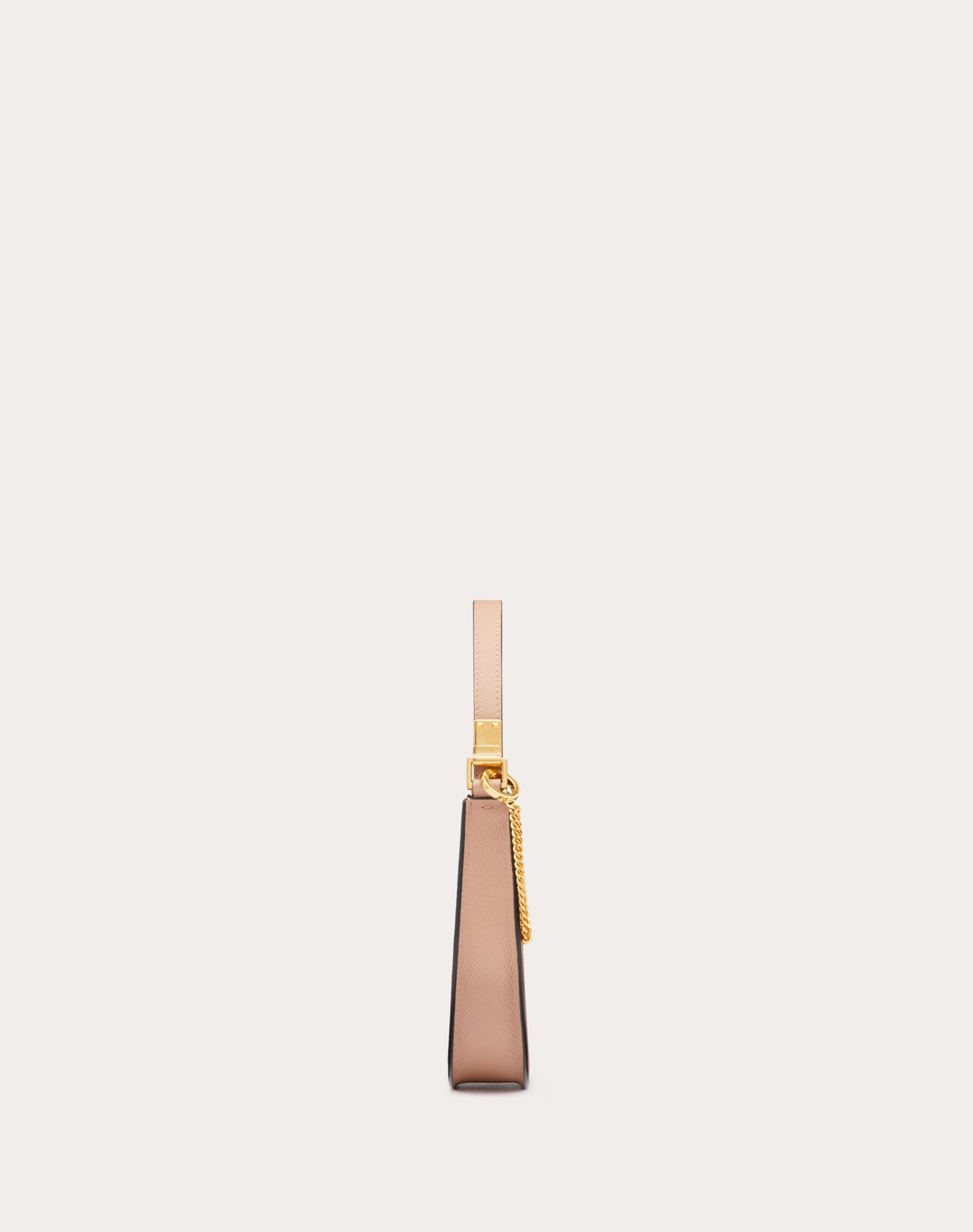 MINI VLOGO SIGNATURE GRAINY CALFSKIN HOBO BAG - 5