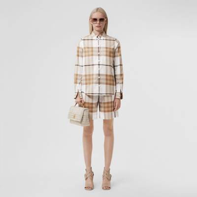 Burberry Check Cotton Shorts outlook