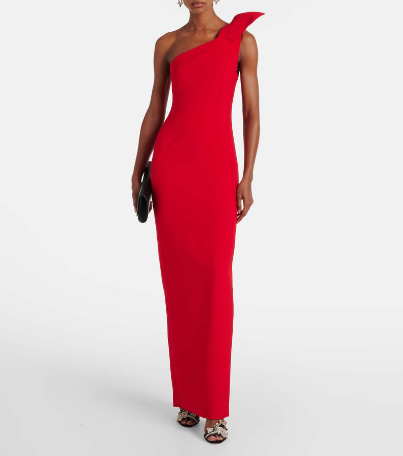 ROLAND MOURET One-shoulder crêpe gown outlook