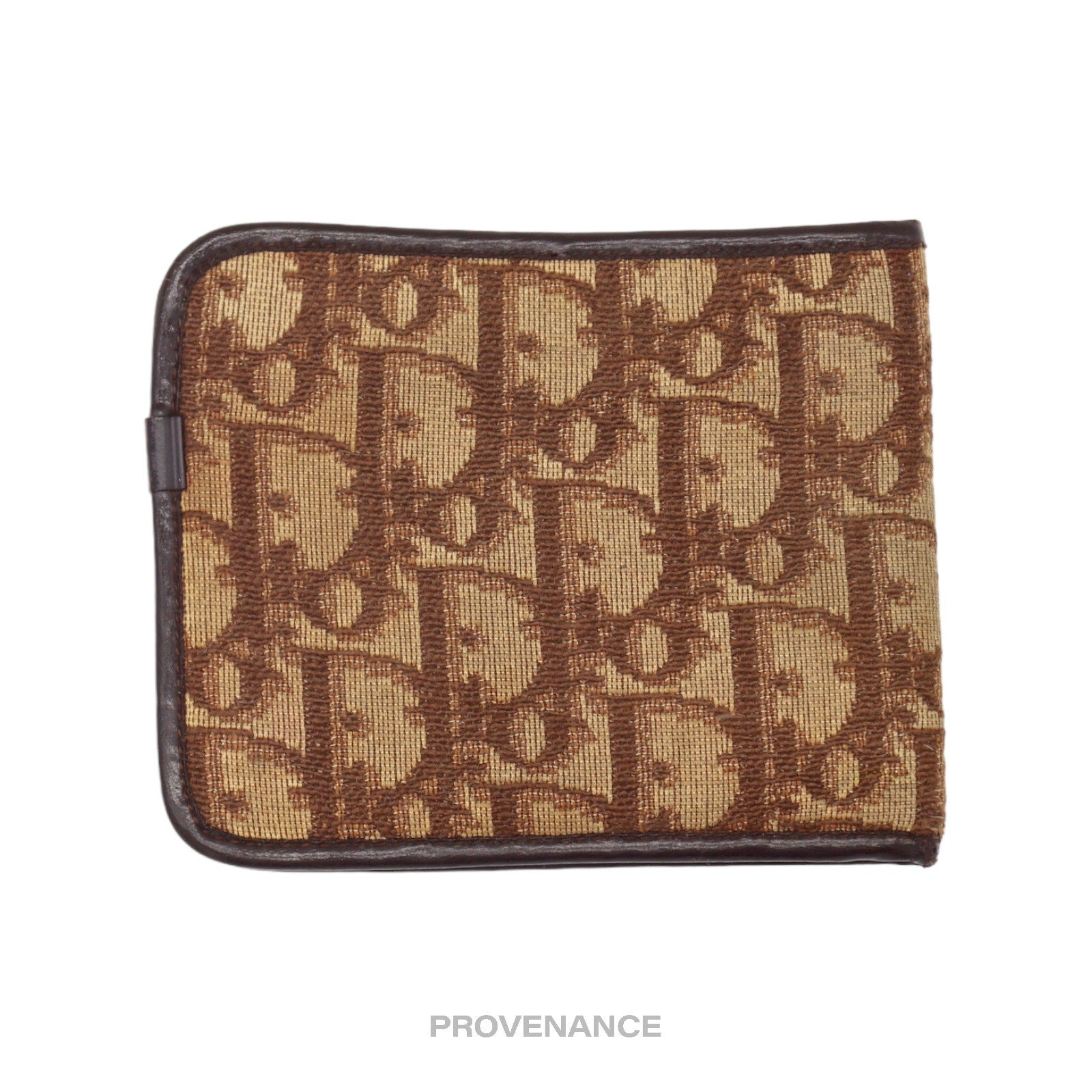 Dior Oblique Trotter Bifold Wallet - Brown Jacquard - 2