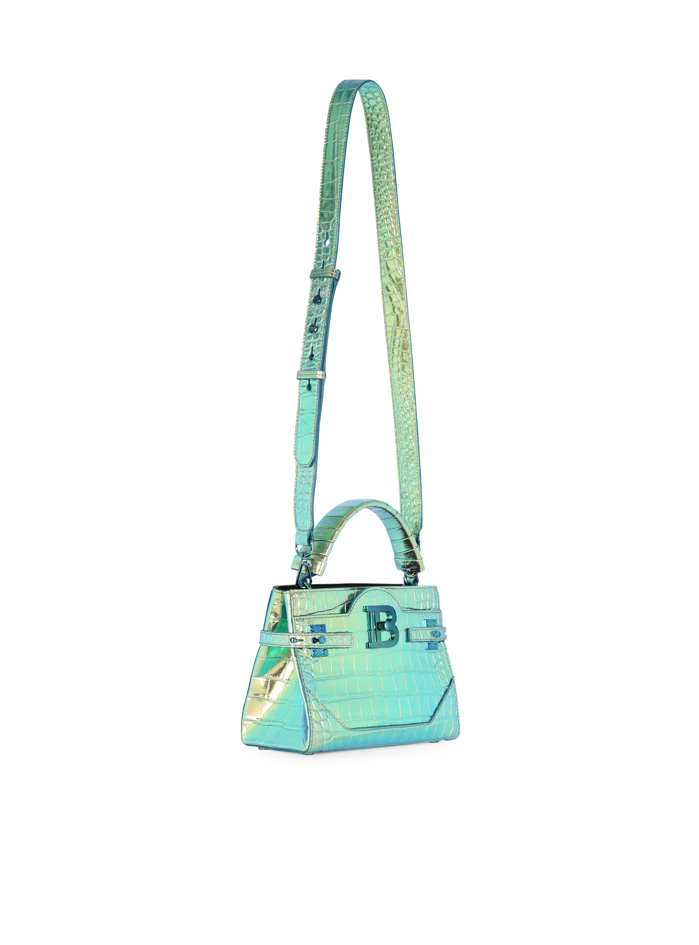 B-Buzz 22 Top Handle bag in crocodile effect-embossed leather - 3