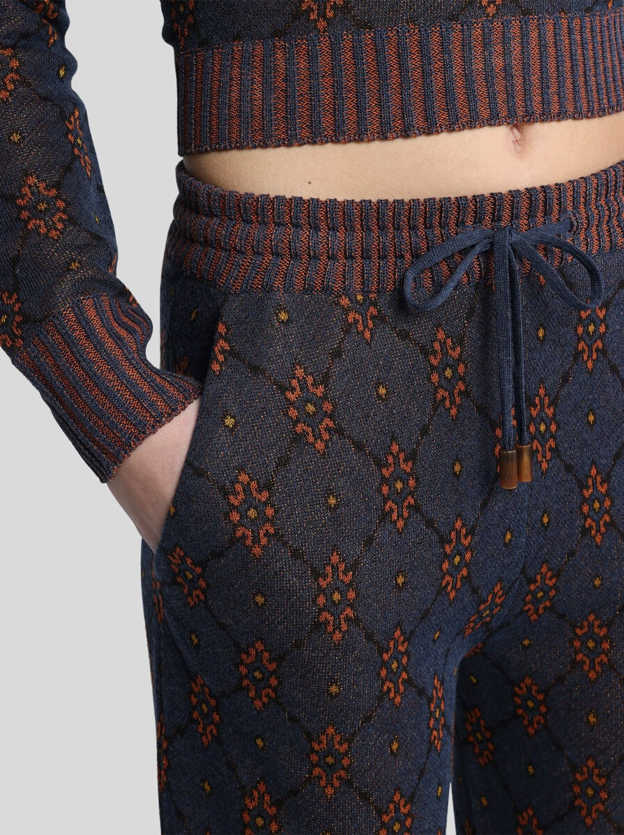 KNIT JOGGING TROUSERS WITH MOTIF - 3