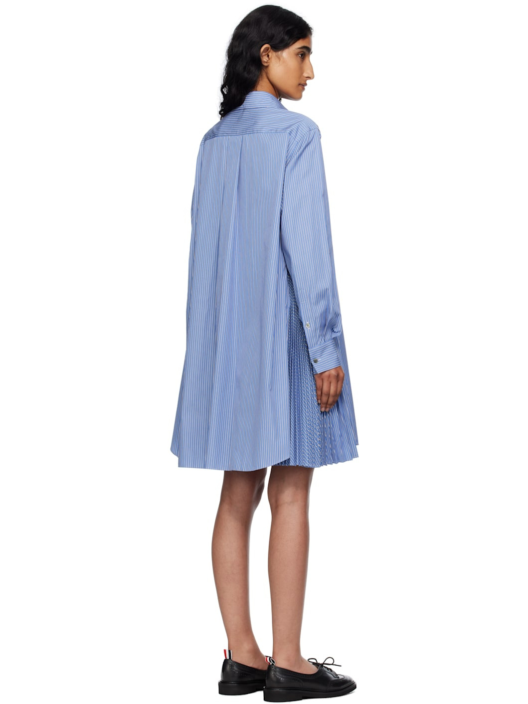 Blue Poplin Minidress - 3