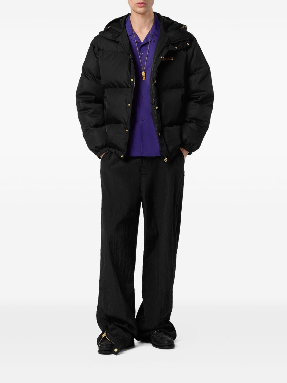 embroidered-logo jacket - 2