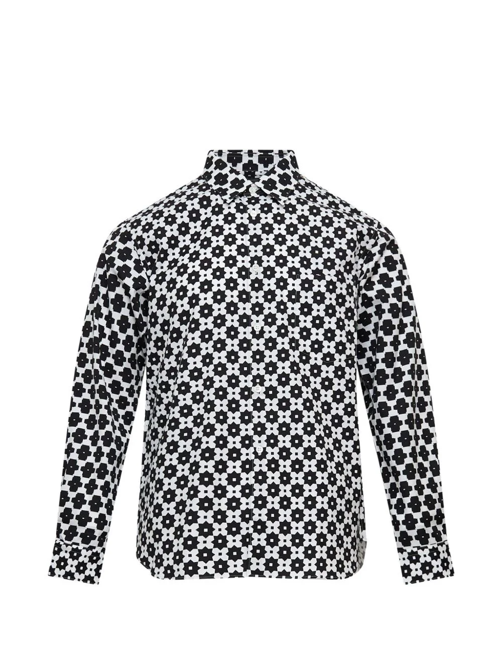 printed long-sleeve shirt - 1