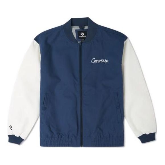 Converse Chain Stitch Woven Jacket 'Blue White' 10025514-A02 - 1