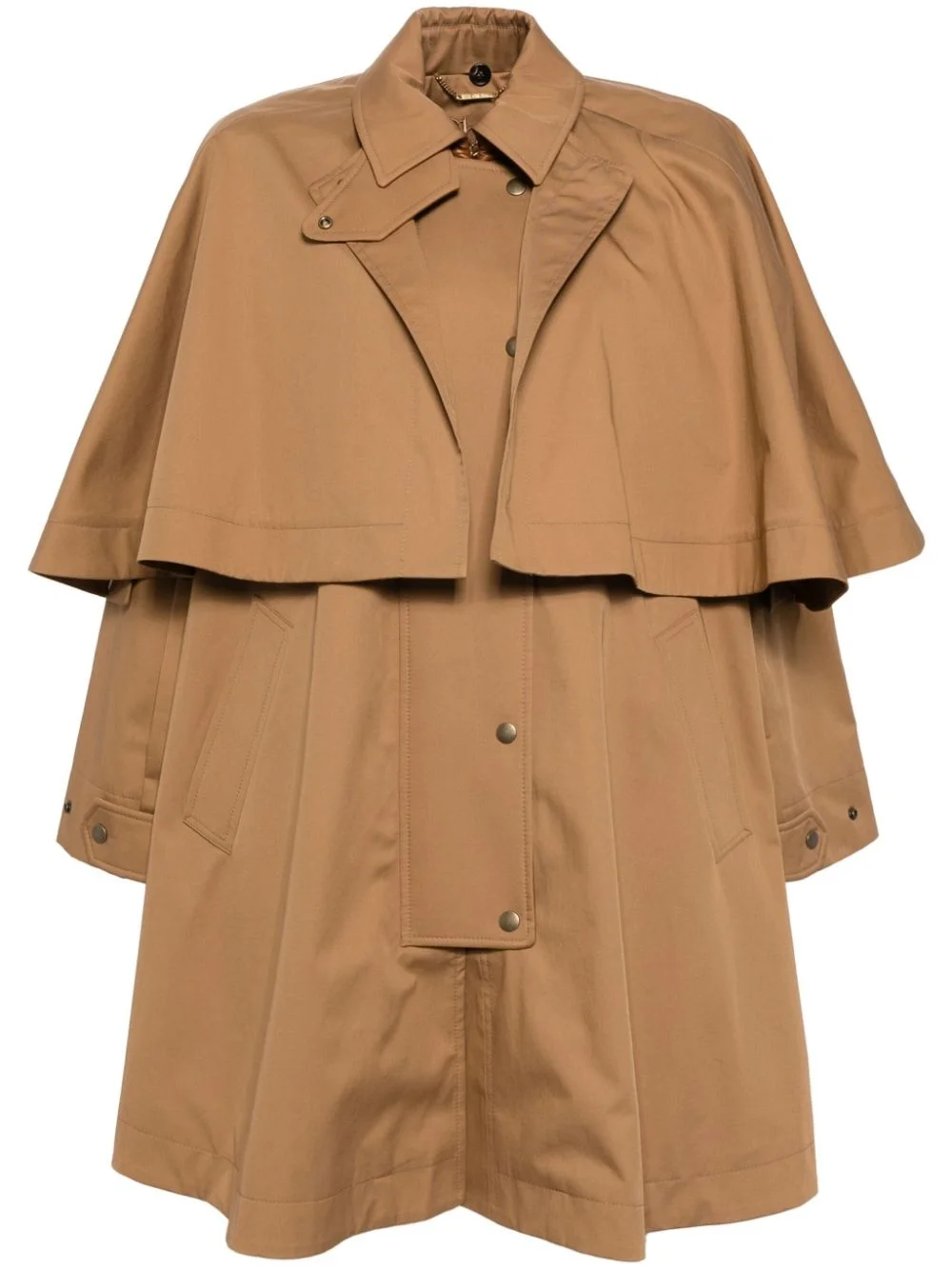 cotton gabardine parka coat - 1
