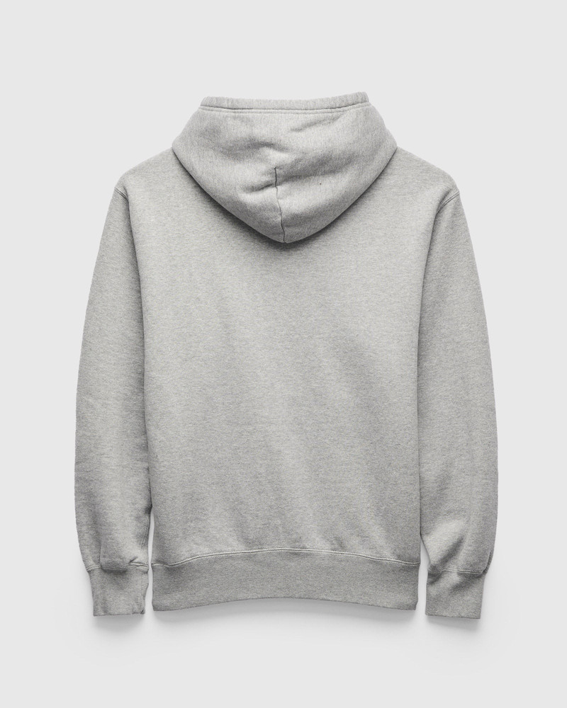 BEAMS PLUS Azuma-Knit Fleece Pullover Hoodie in Heather Grey outlook
