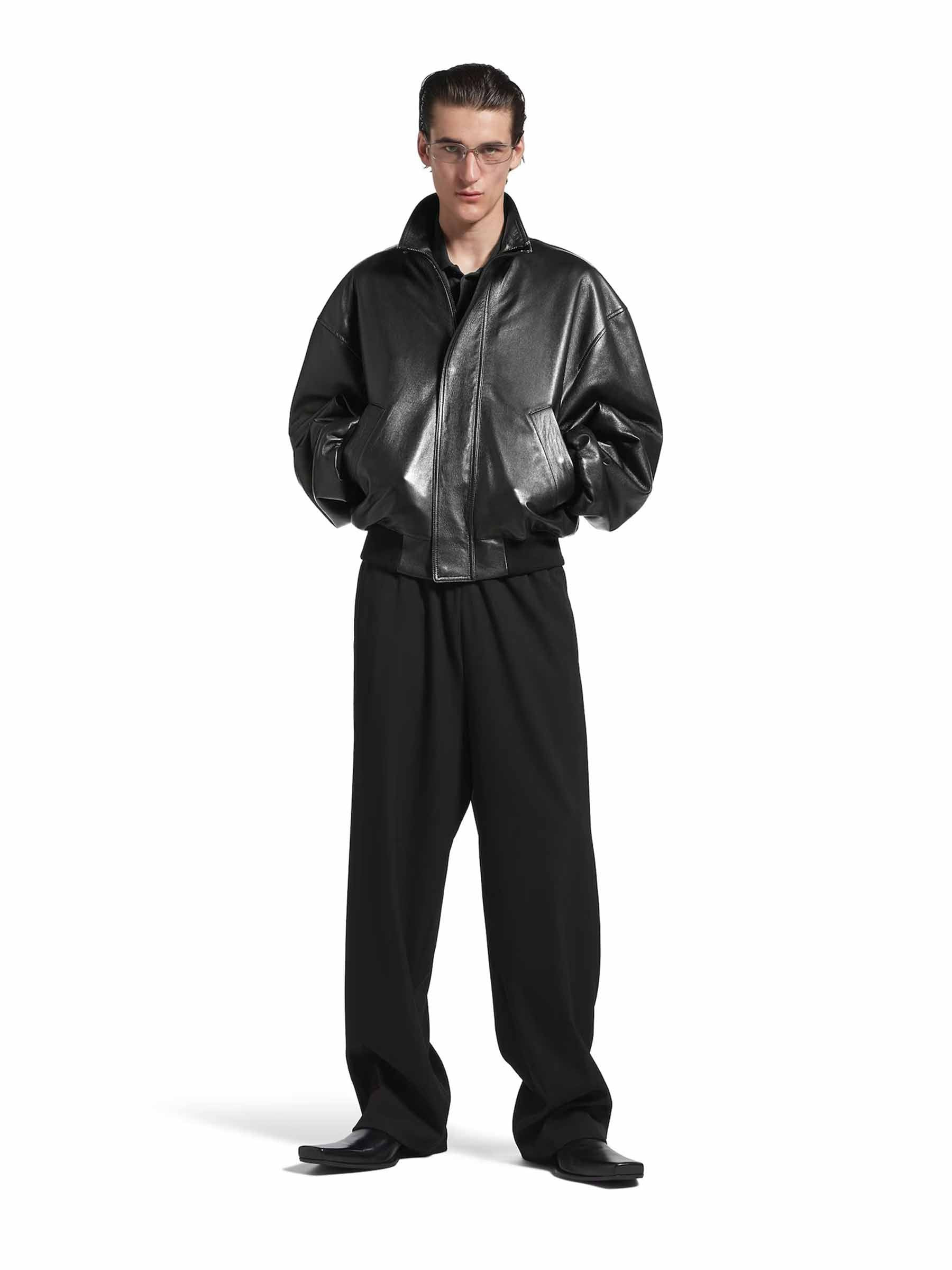LEATHER BLOUSON JACKET - 2