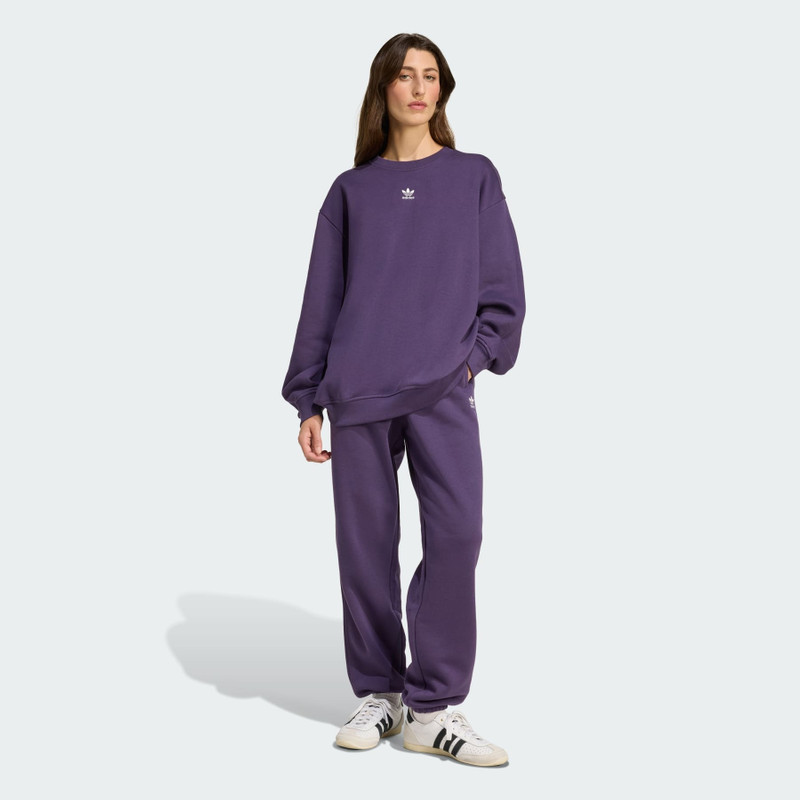 Essentials Fleece Long Oversized Crew Sweatshirt 4