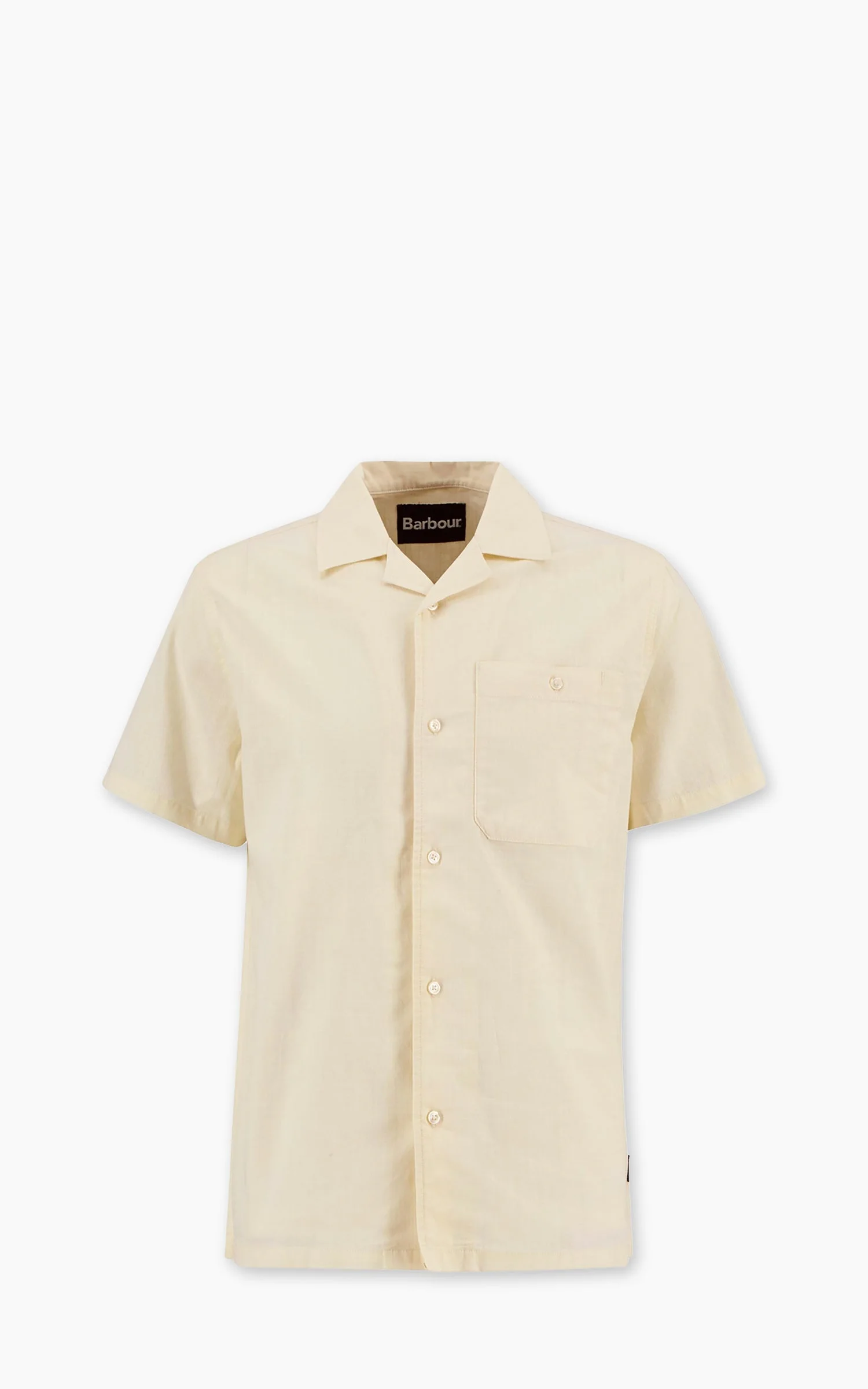 BARBOUR PARKVALE SLUB RELAXED SHORT-SLEEVED SHIRT NEUTRAL - 1