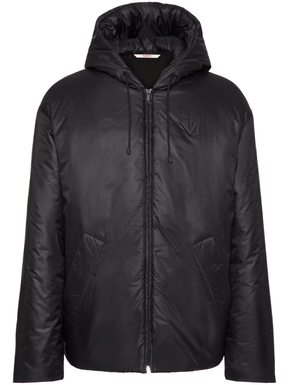 logo padded coat - 1