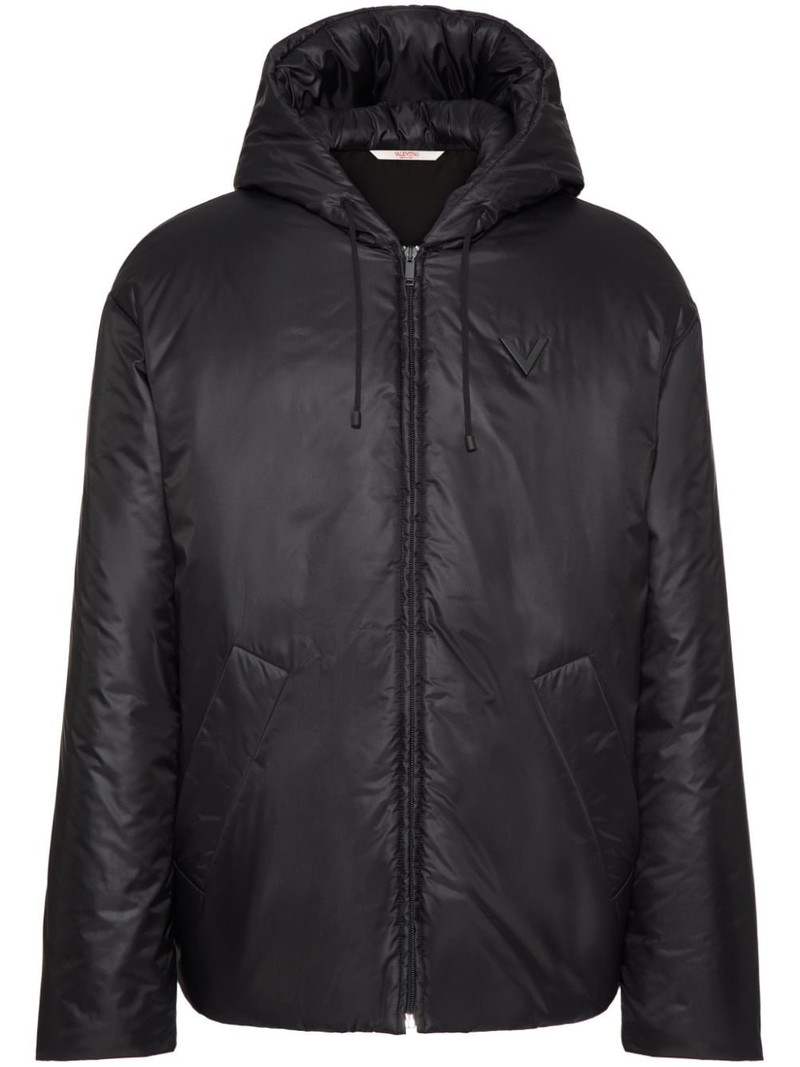 logo padded coat 1