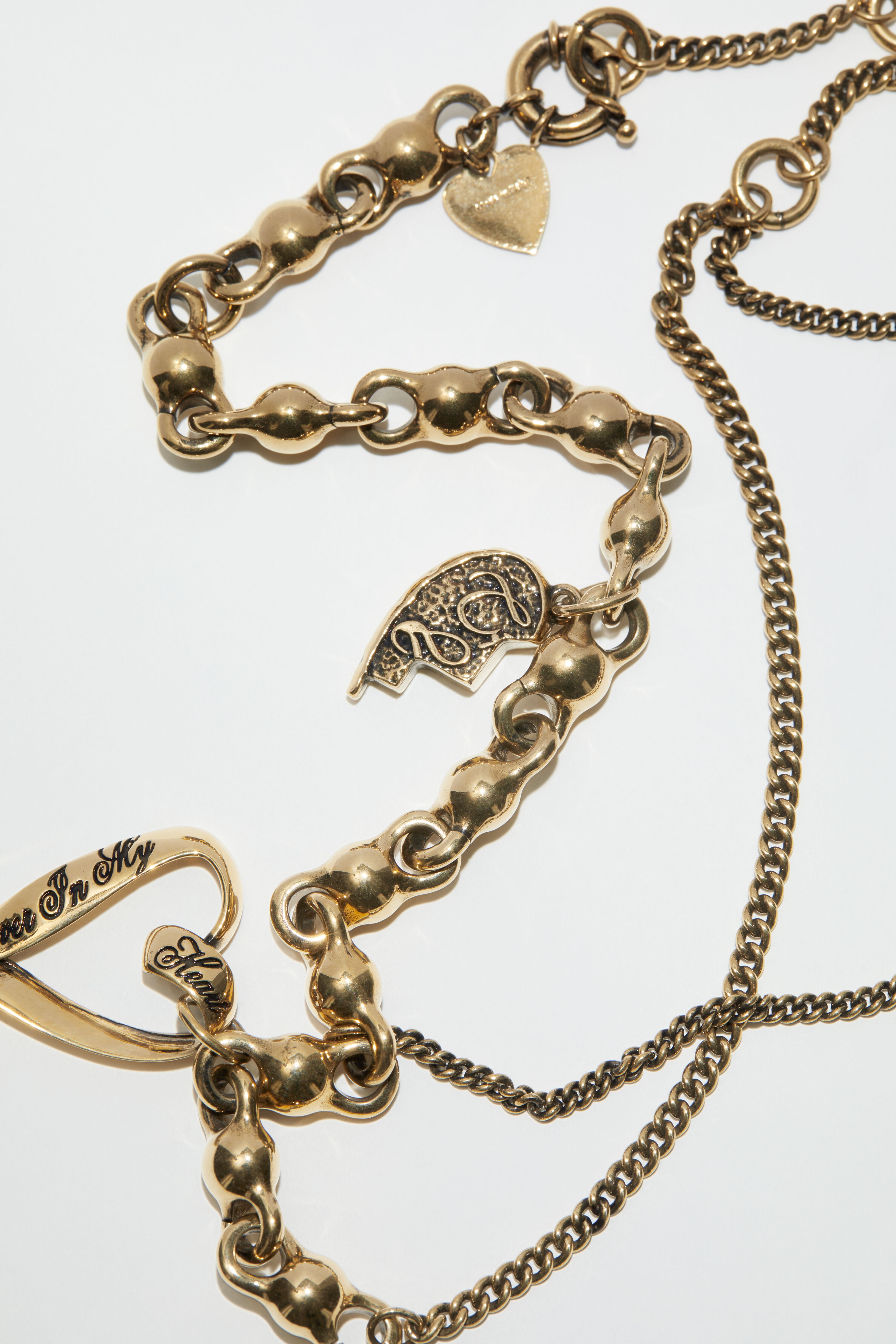 Charm necklace - Antique gold - 4
