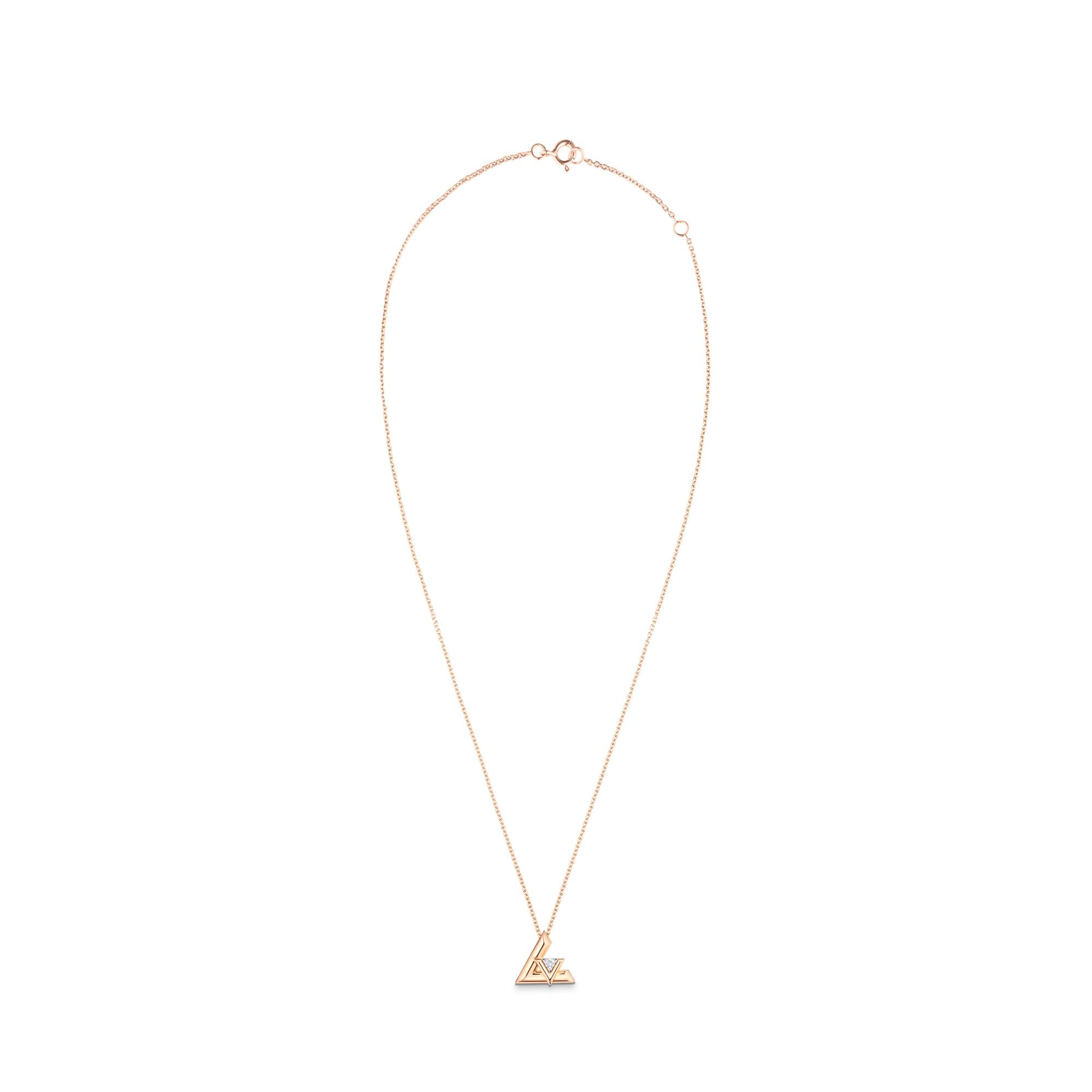 LV Volt One Small Pendant, Pink Gold And Diamond - 4