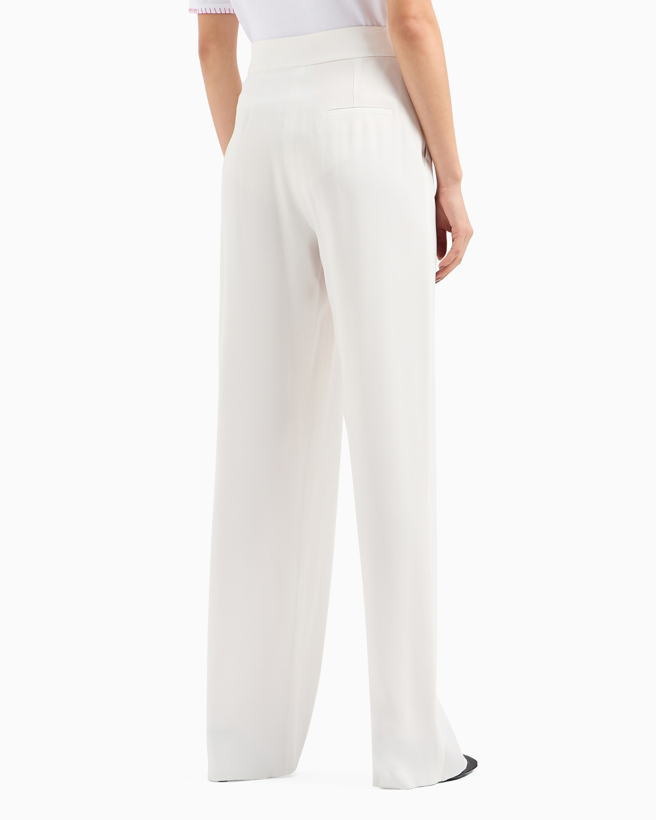 Envers-satin palazzo trousers with darts - 3