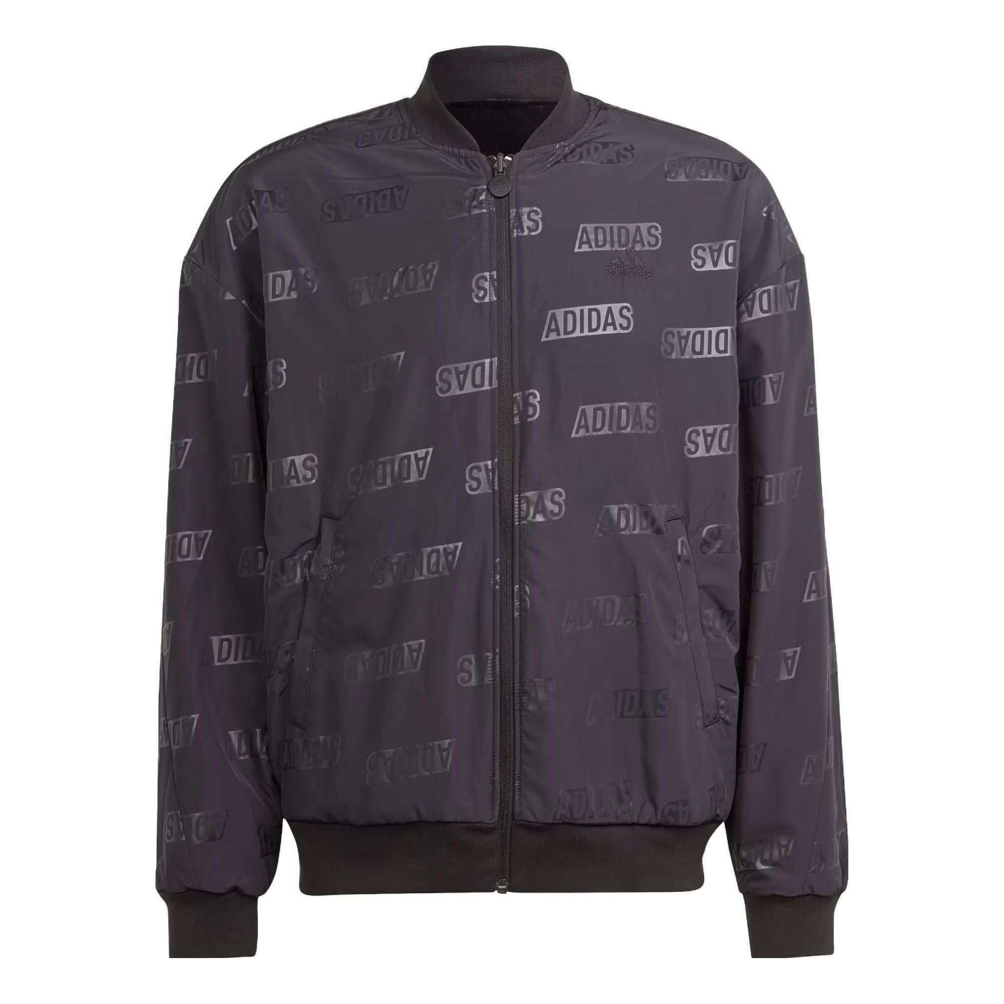 adidas Embossed Reversible Jackets 'Black' IJ6424 - 1