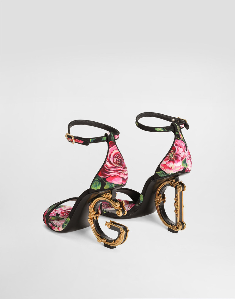 Dolce & Gabbana Satin baroque DG sandals outlook