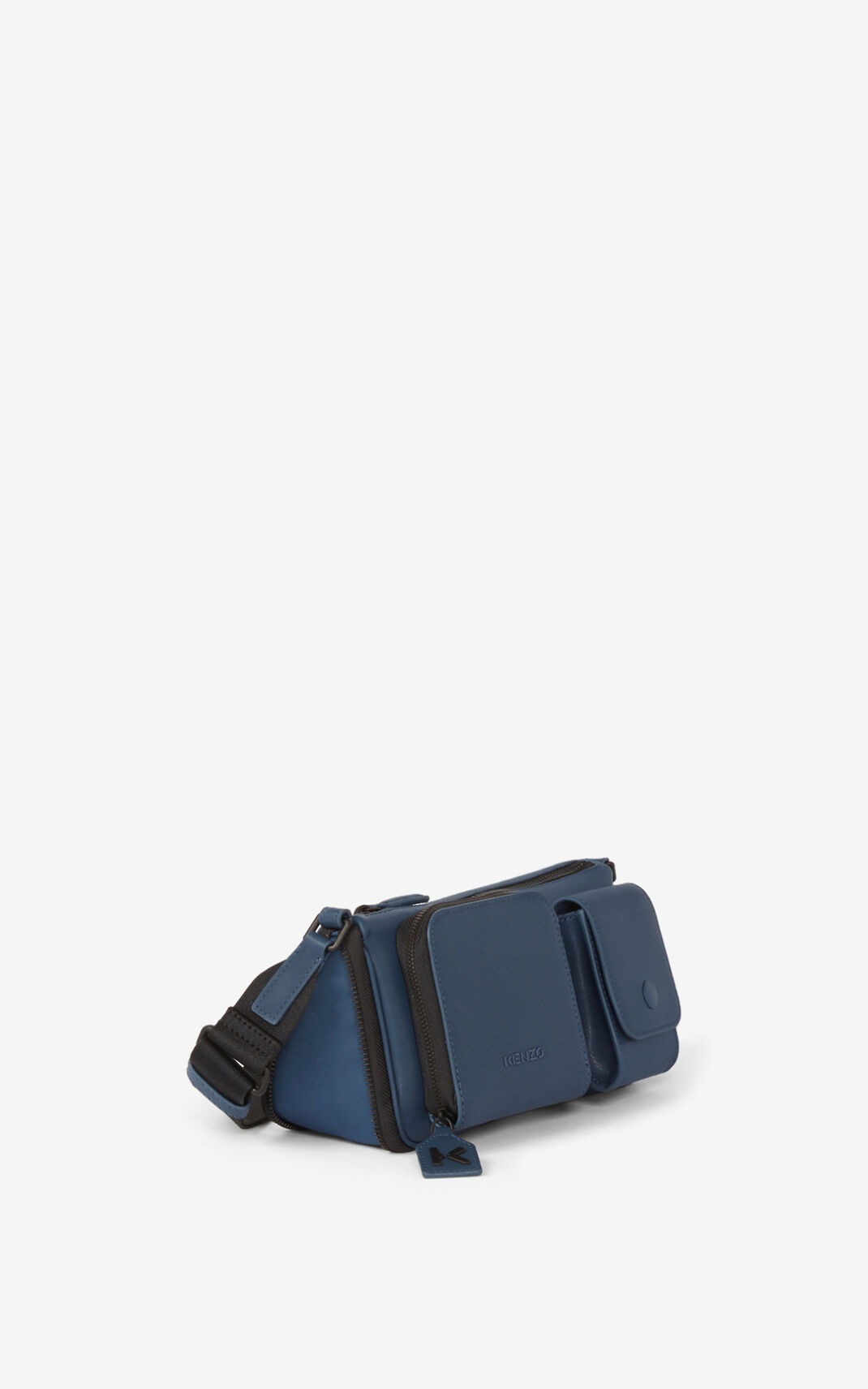 Small KENZO Kompact leather shoulder bag - 4