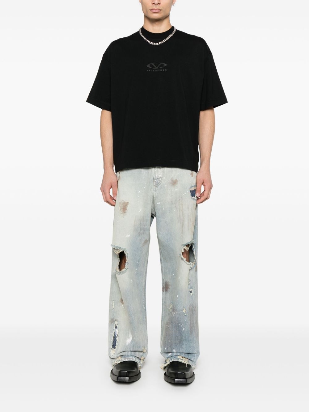 logo-print T-shirt - 3