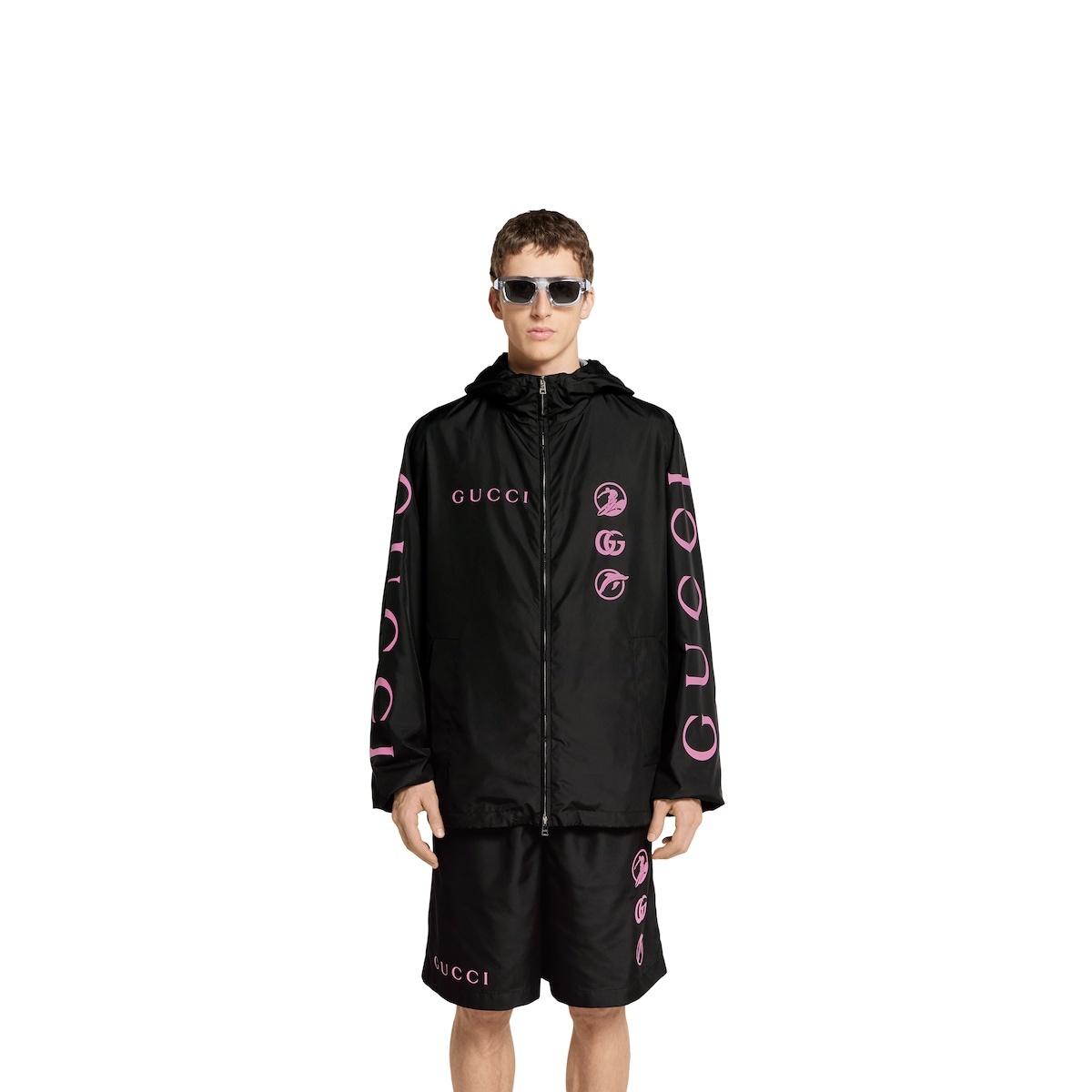 Printed technical poplin jacket - 3