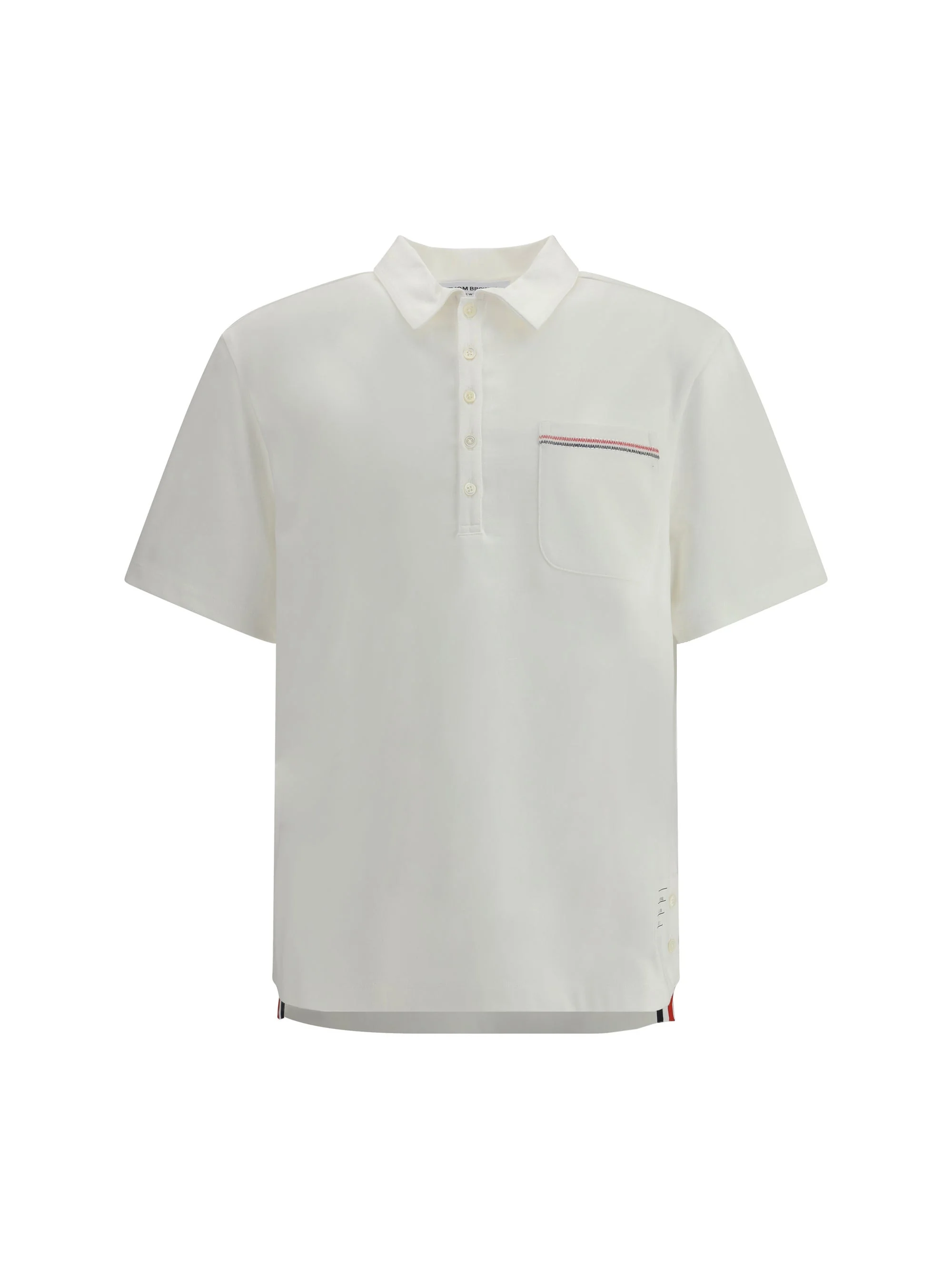 Thom Browne Men Oversized Short Sleeve Polo W/ Embroider - 1