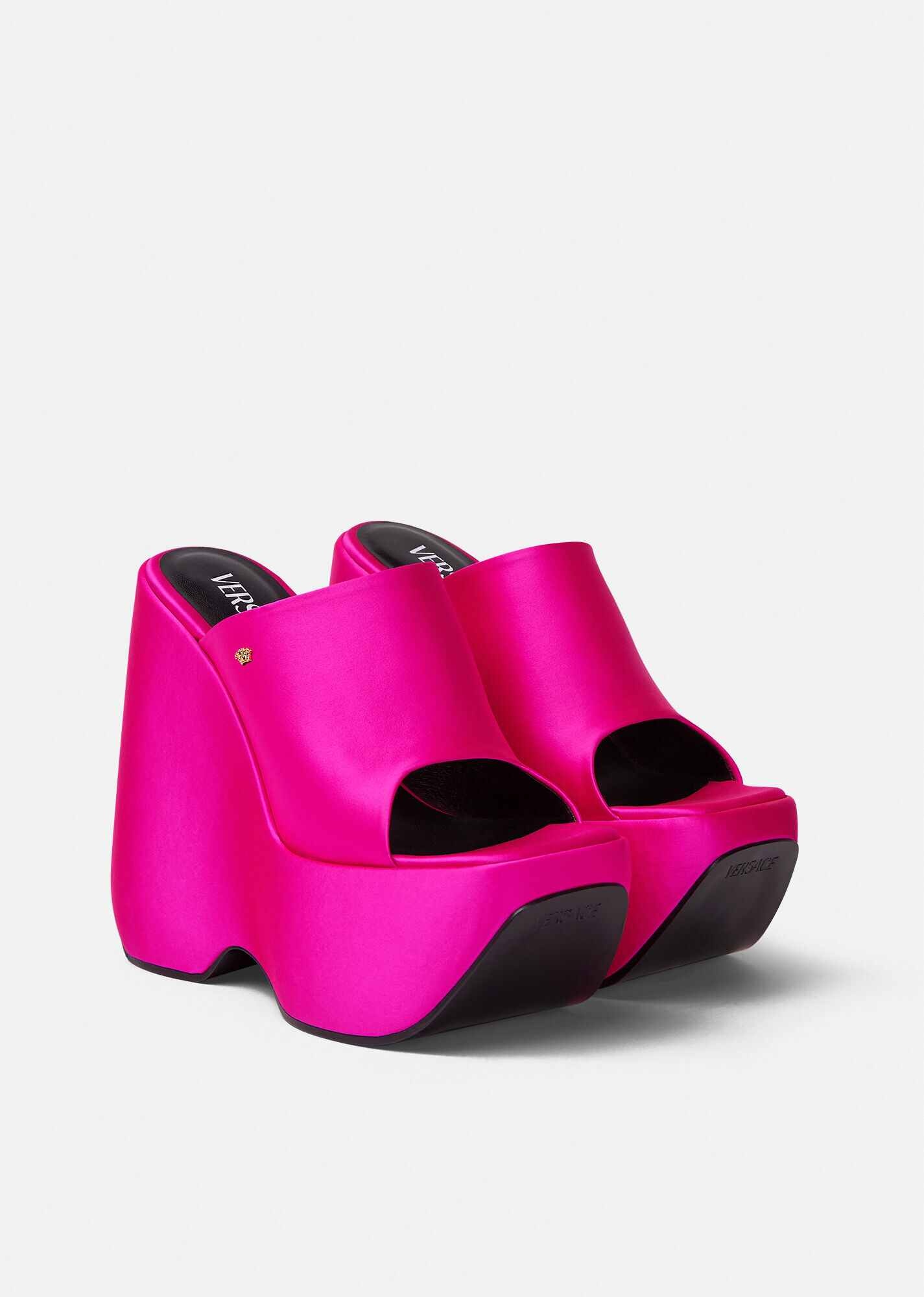 Triplatform Satin Mules - 4