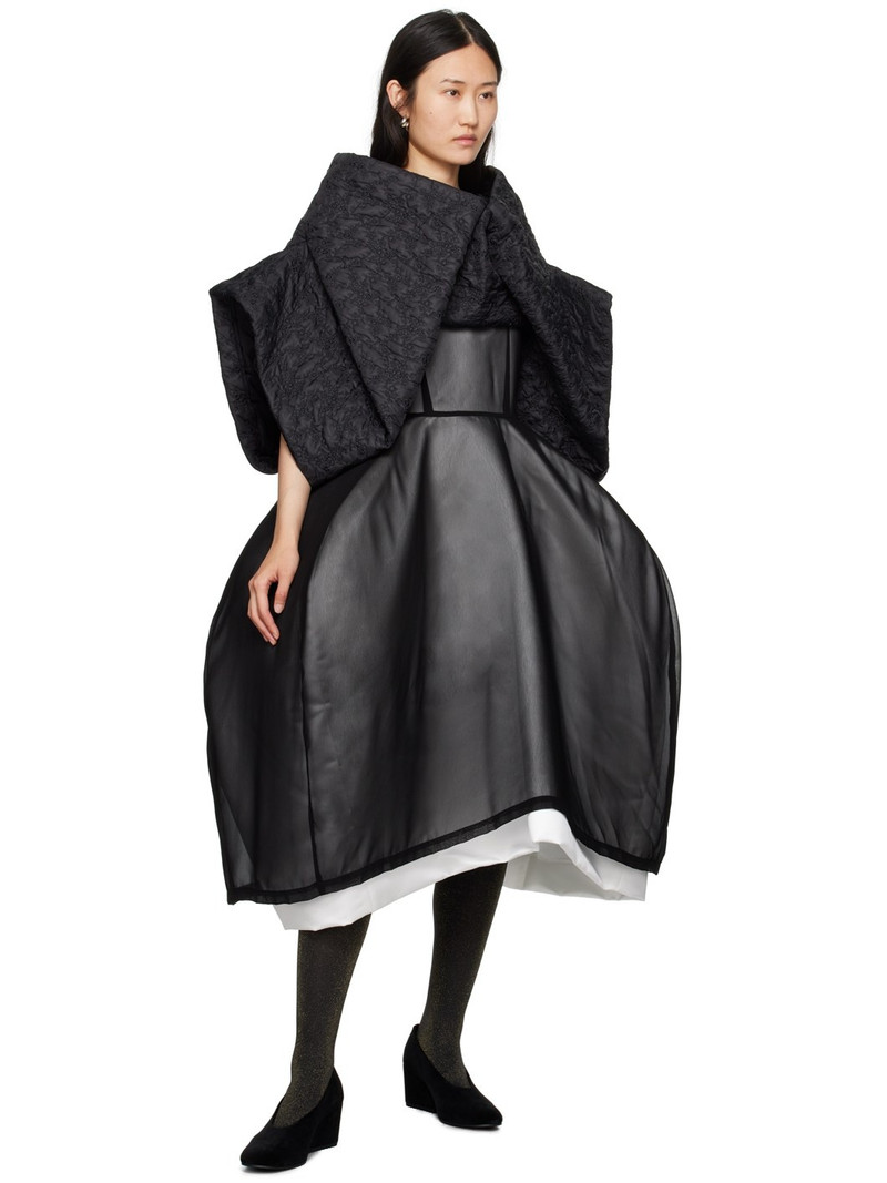 Comme Des Garçons Black Velvet Wedge Heels outlook