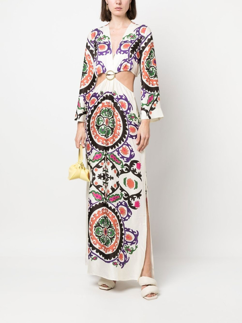 ba&sh cut-out floral-print long dress outlook