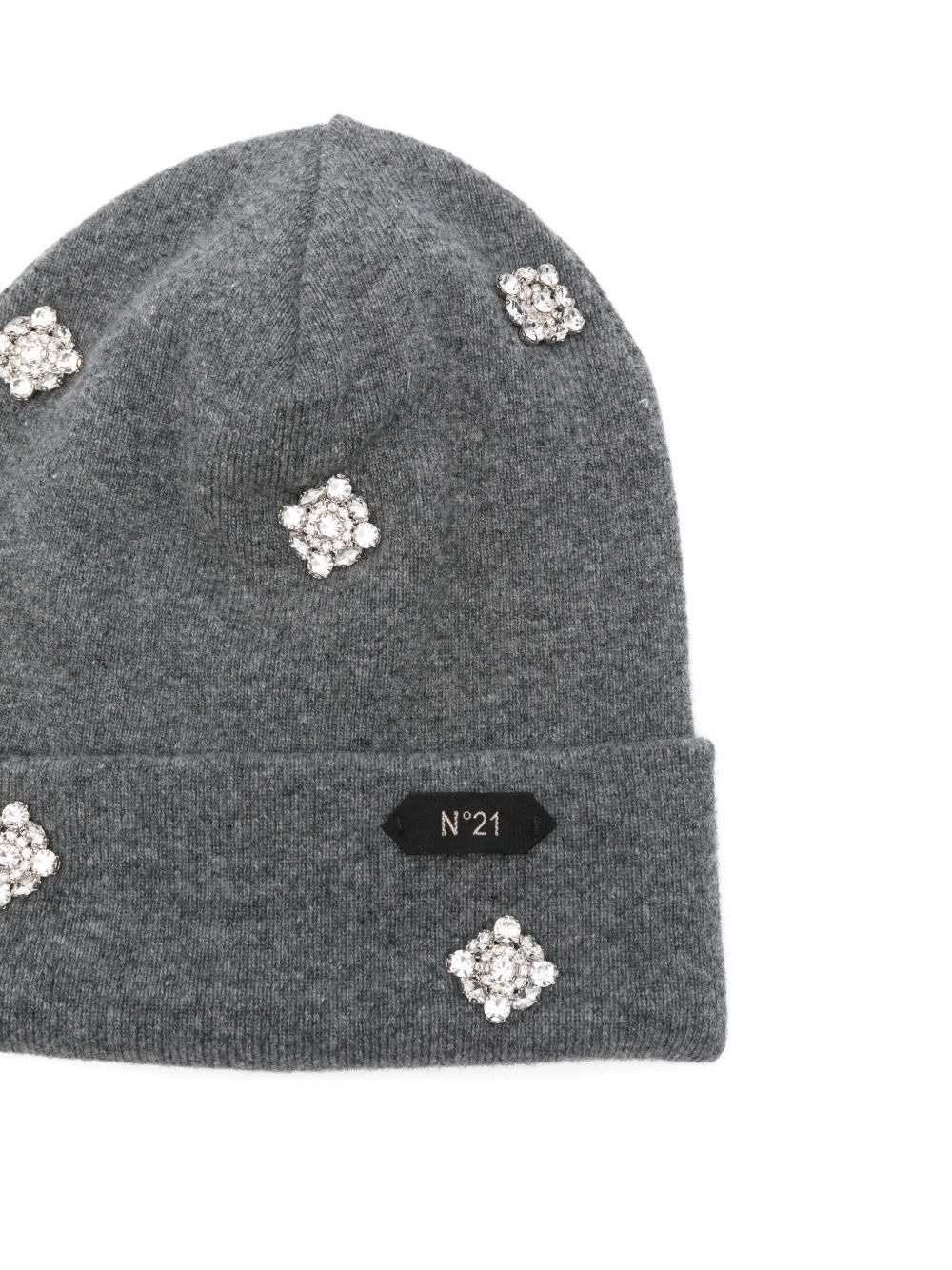 crystal-embellished beanie - 2