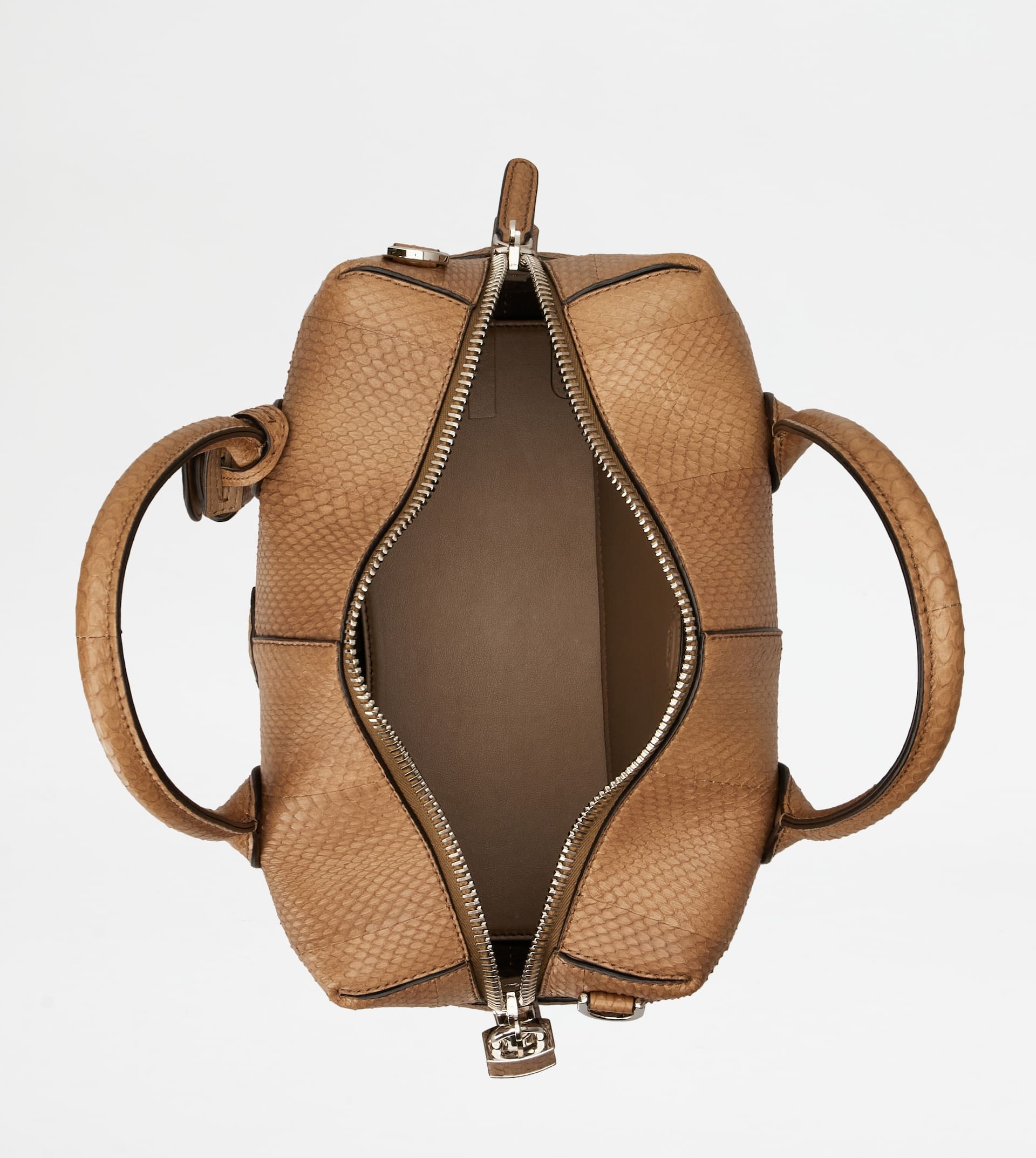 TOD'S DI BAG BAULETTO IN REPTILE MINI - BEIGE - 5
