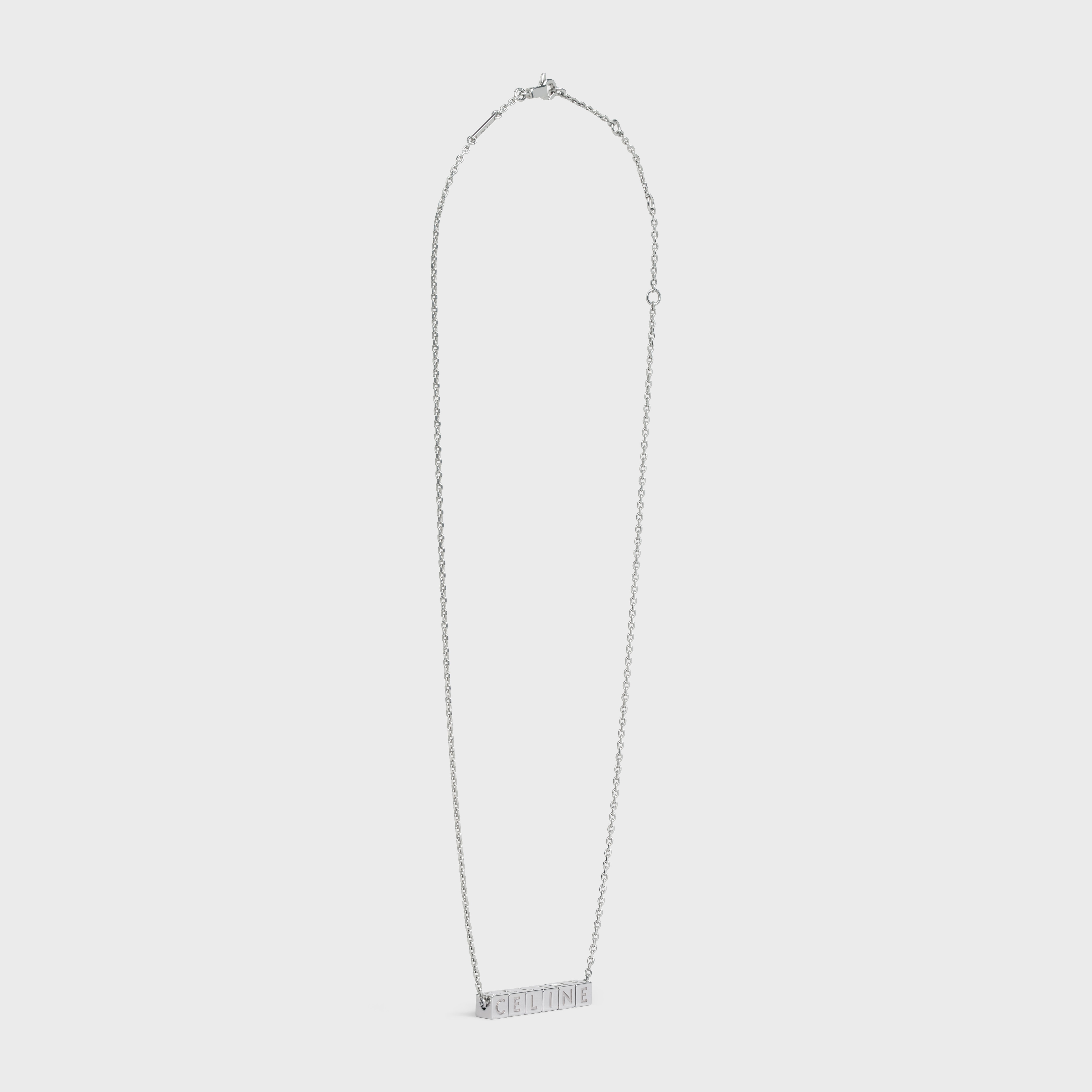 Celine Necklace in Brass with Rhodium Finish - 2