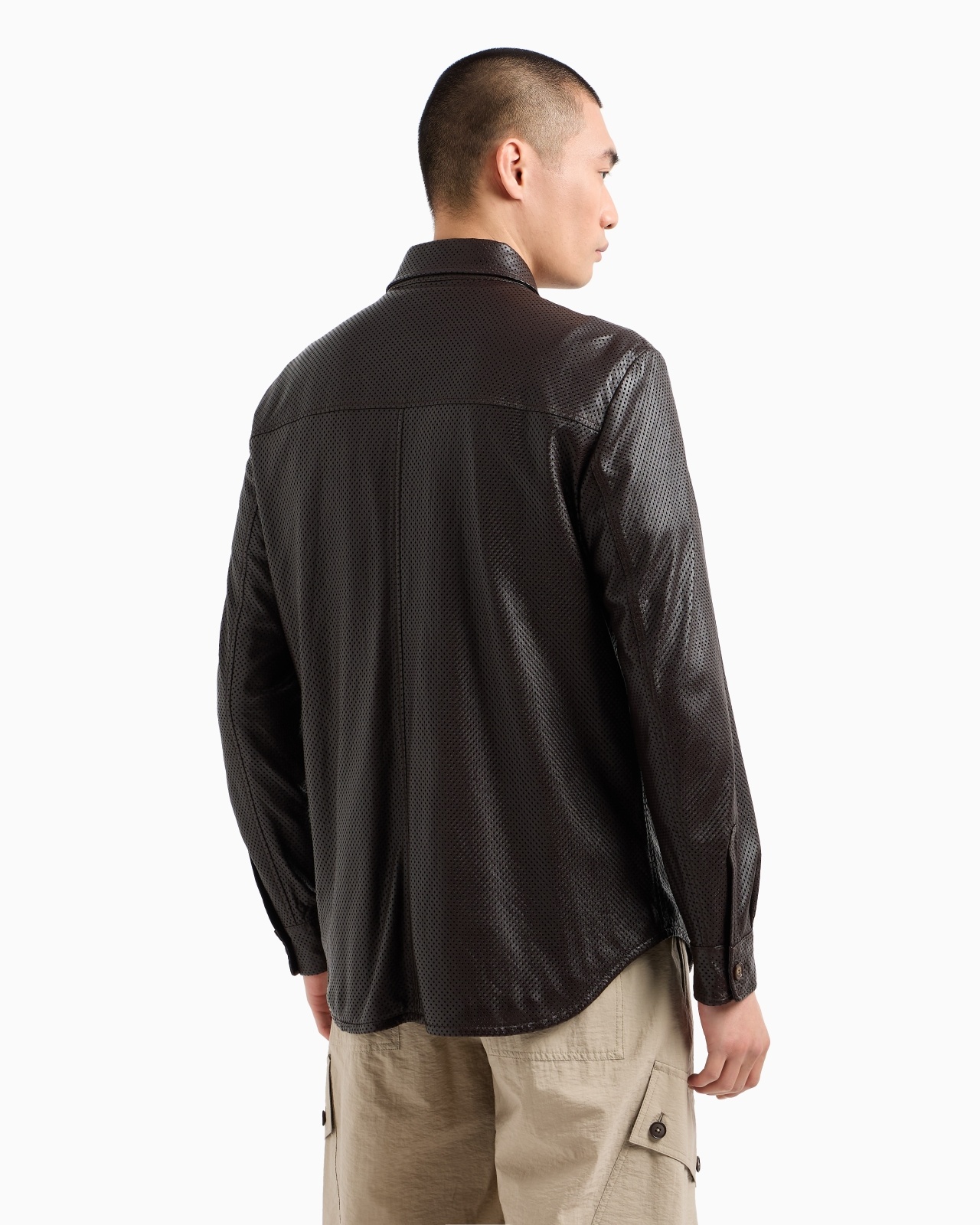 PERFORATED NAPPA-LEATHER SHIRT JACKET - 3
