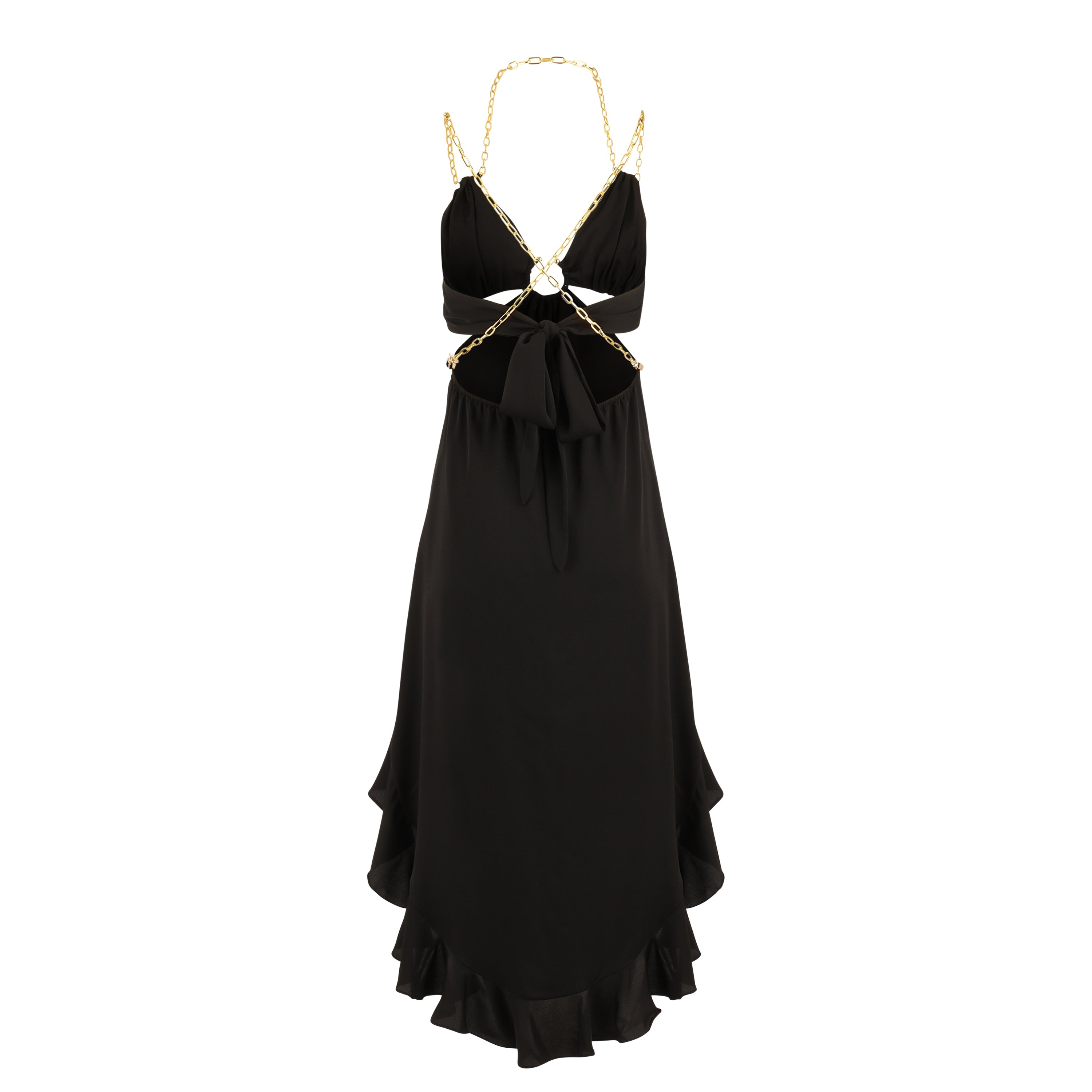 Black Halter Dress - 2