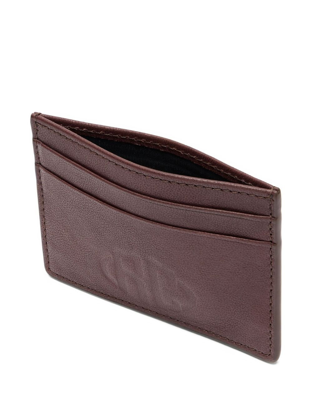 embossed leather cardholder - 2